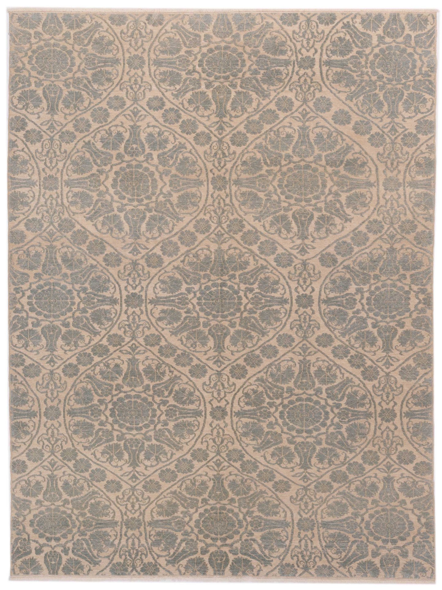 Pasha Defne Lotus Ivory Transitional Hand Knotted Rug