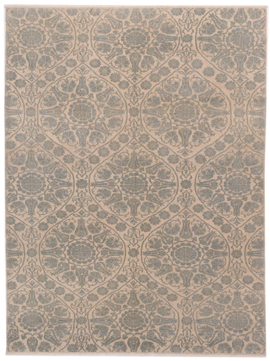 Pasha Defne Lotus Ivory Transitional Hand Knotted Rug