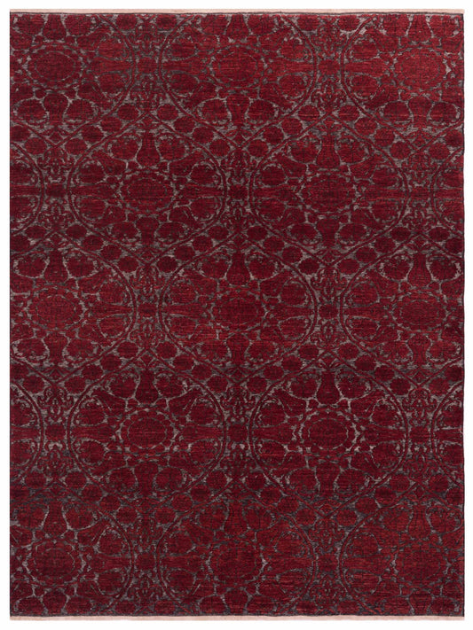 Pasha Defne Lotus Charcoal Transitional Hand Knotted Rug