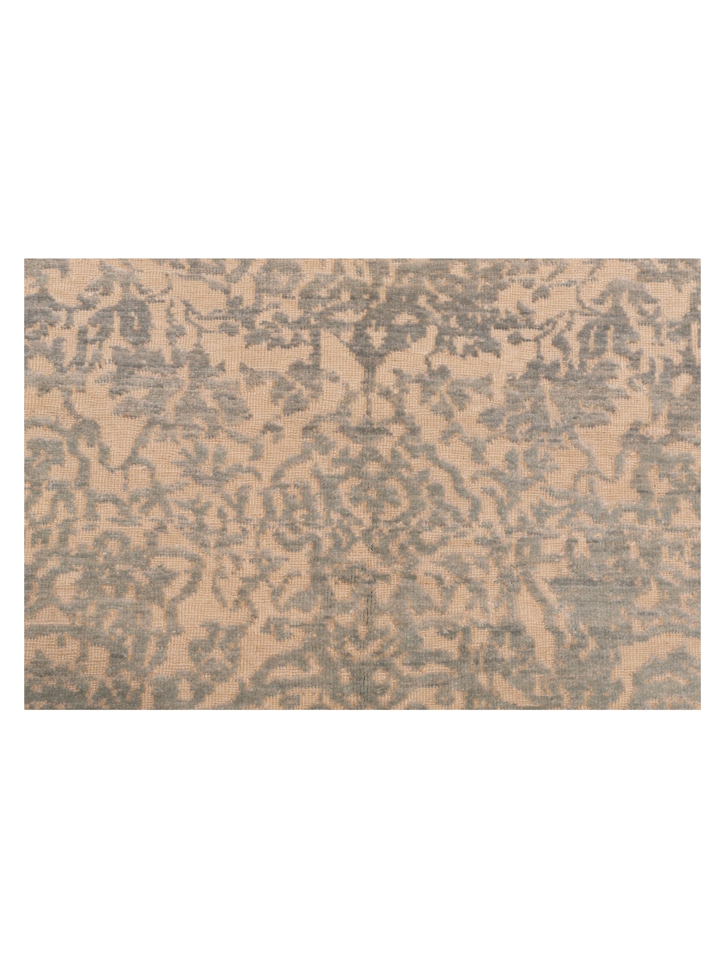 Pasha Defne Emet Ivory Ice Blue Transitional Hand Knotted Rug