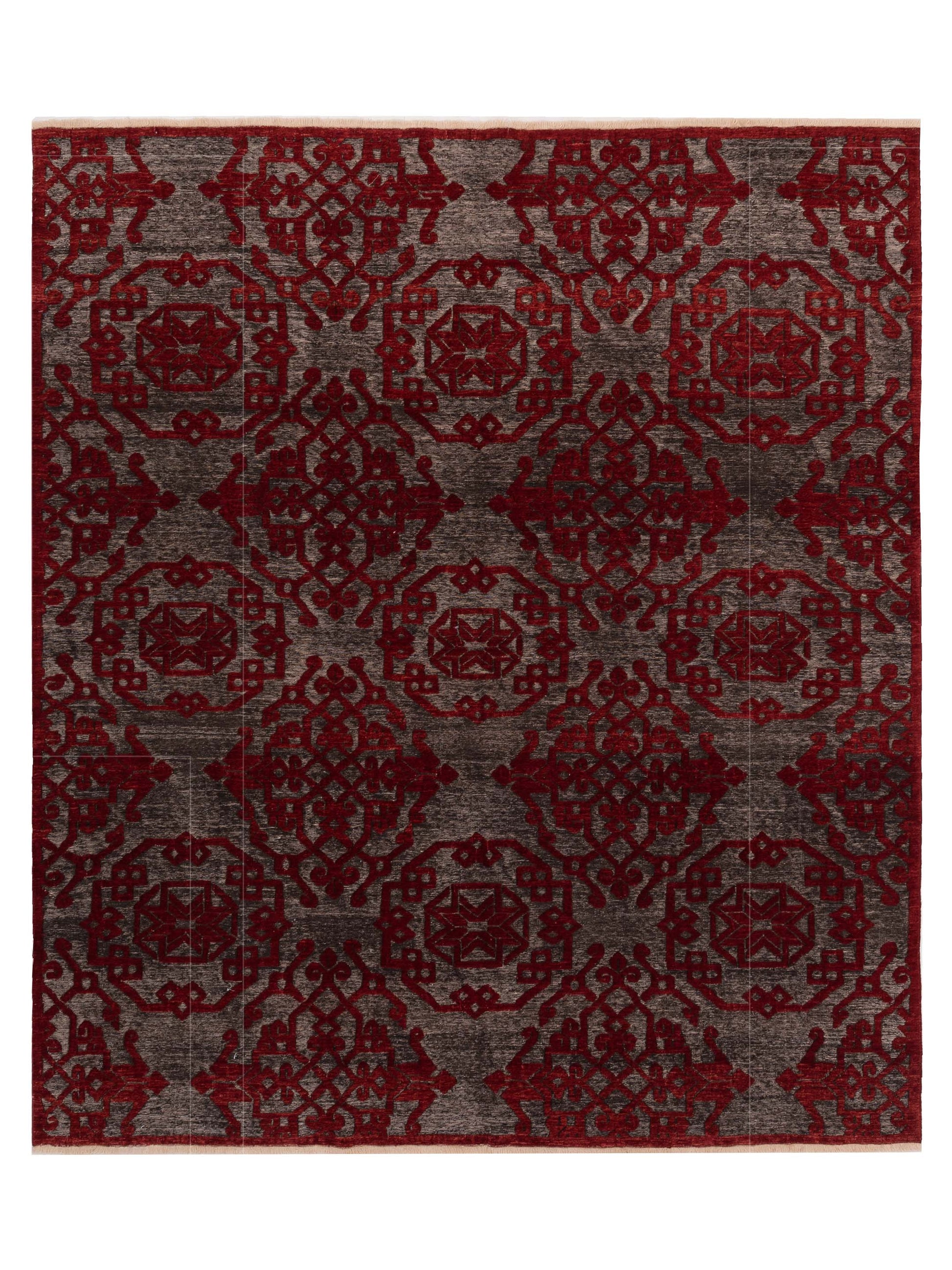 Pasha Defne Leaf Charcoal Transitional Hand Knotted Rug