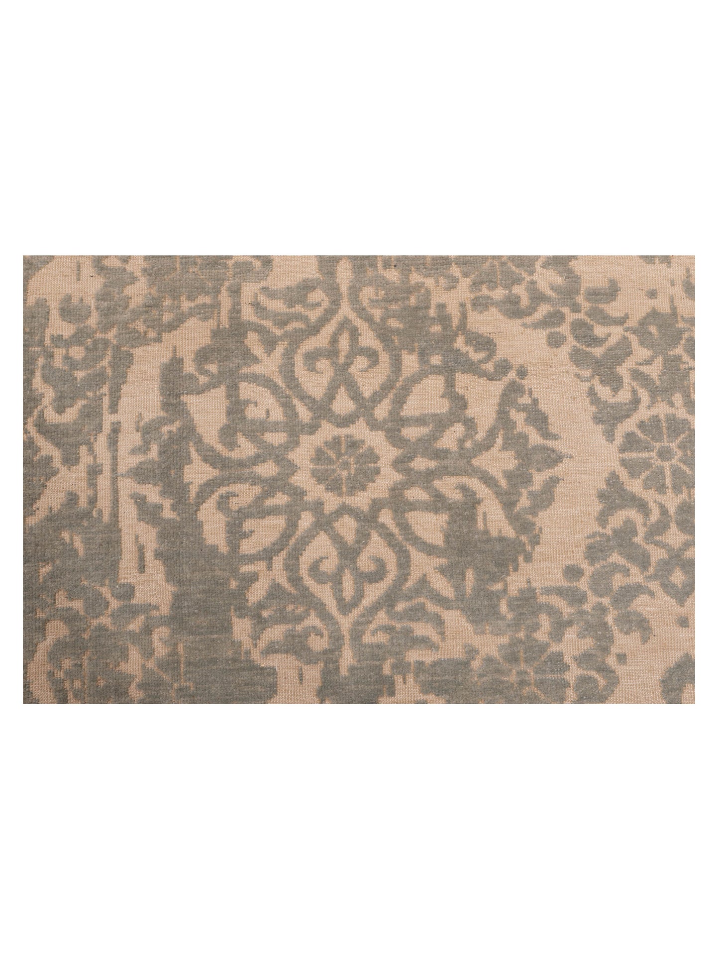 Pasha Defne Beony Ivory Ice Blue Transitional Hand Knotted Rug