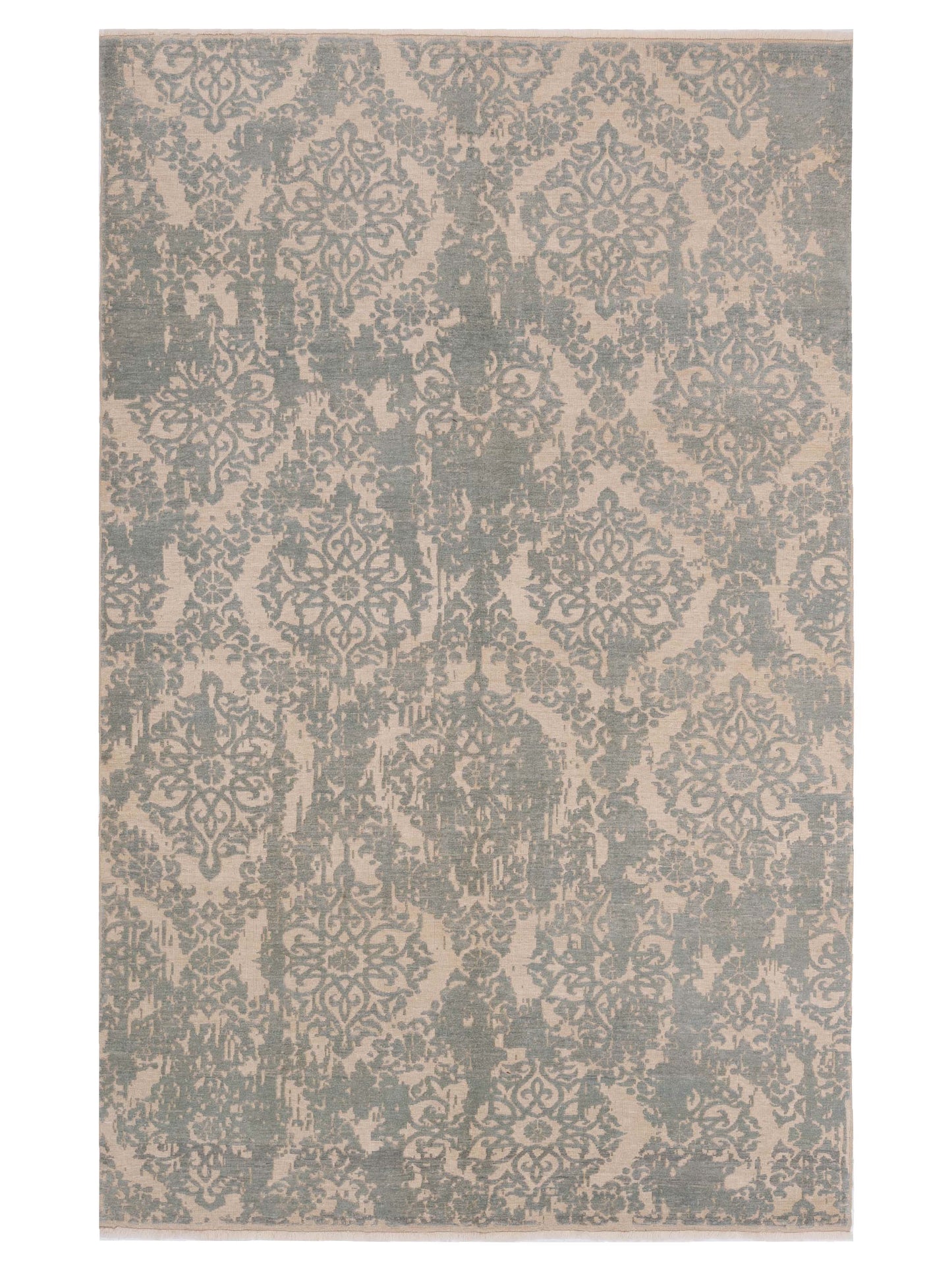 Pasha Defne Beony Ivory Transitional Hand Knotted Rug