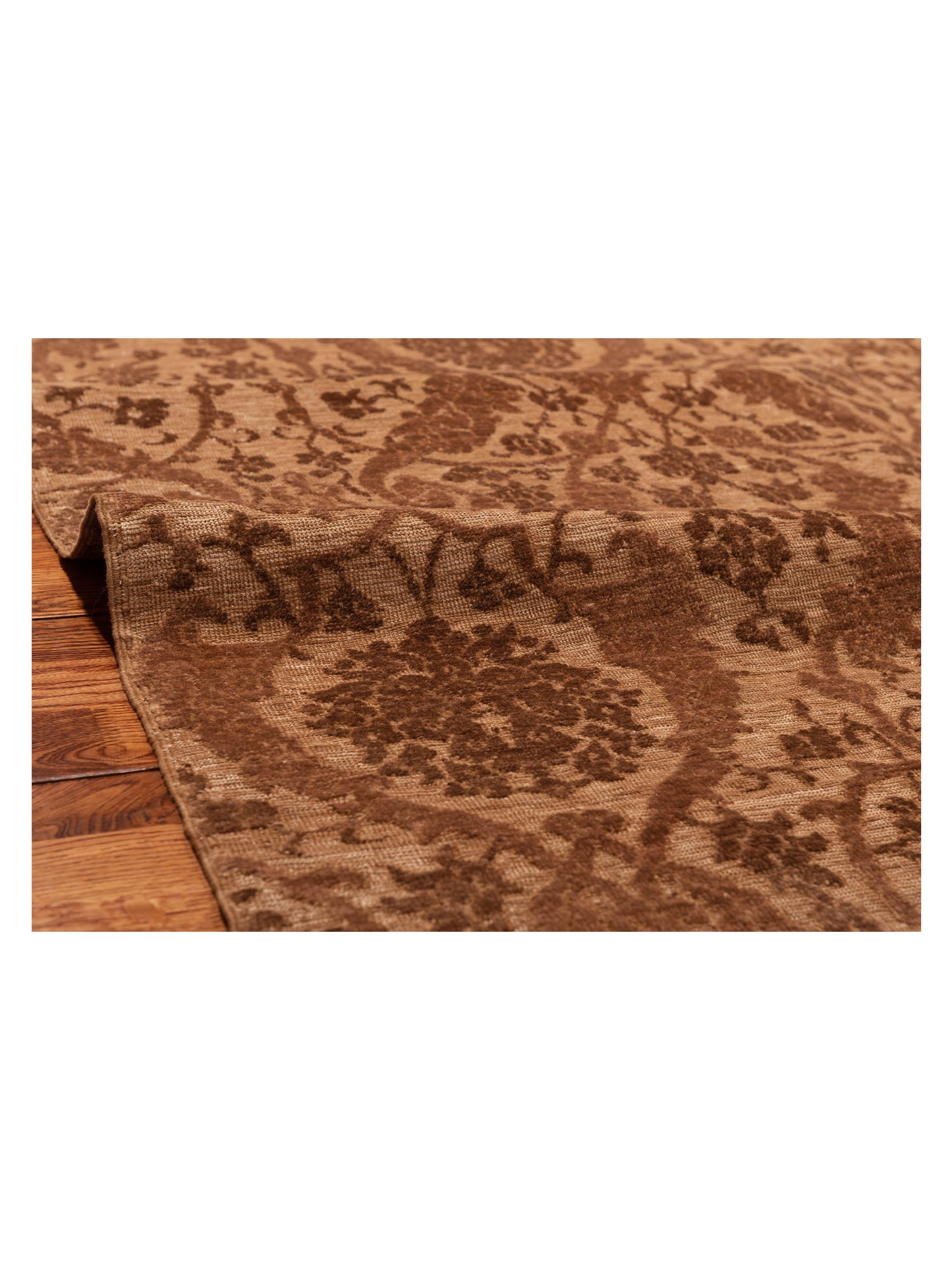 Pasha Defne Orchid Brown Drak Brown Transitional Hand Knotted Rug