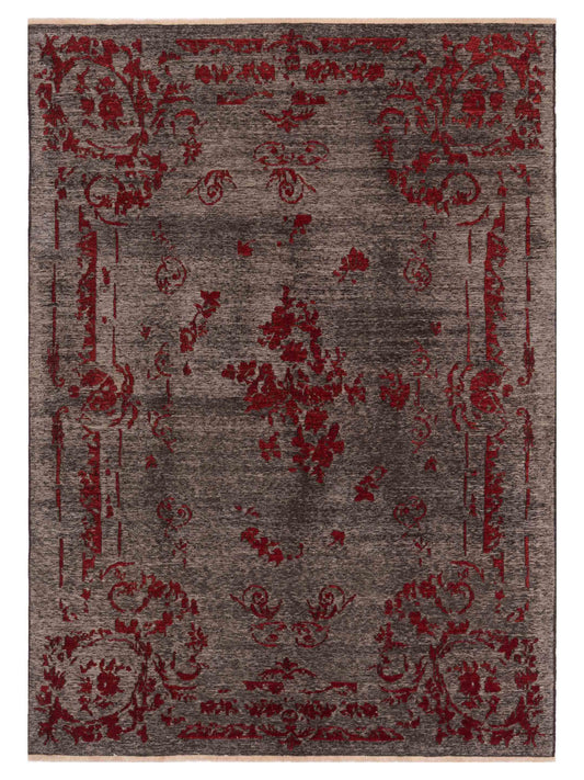 Pasha Defne Clove Charcoal Transitional Hand Knotted Rug