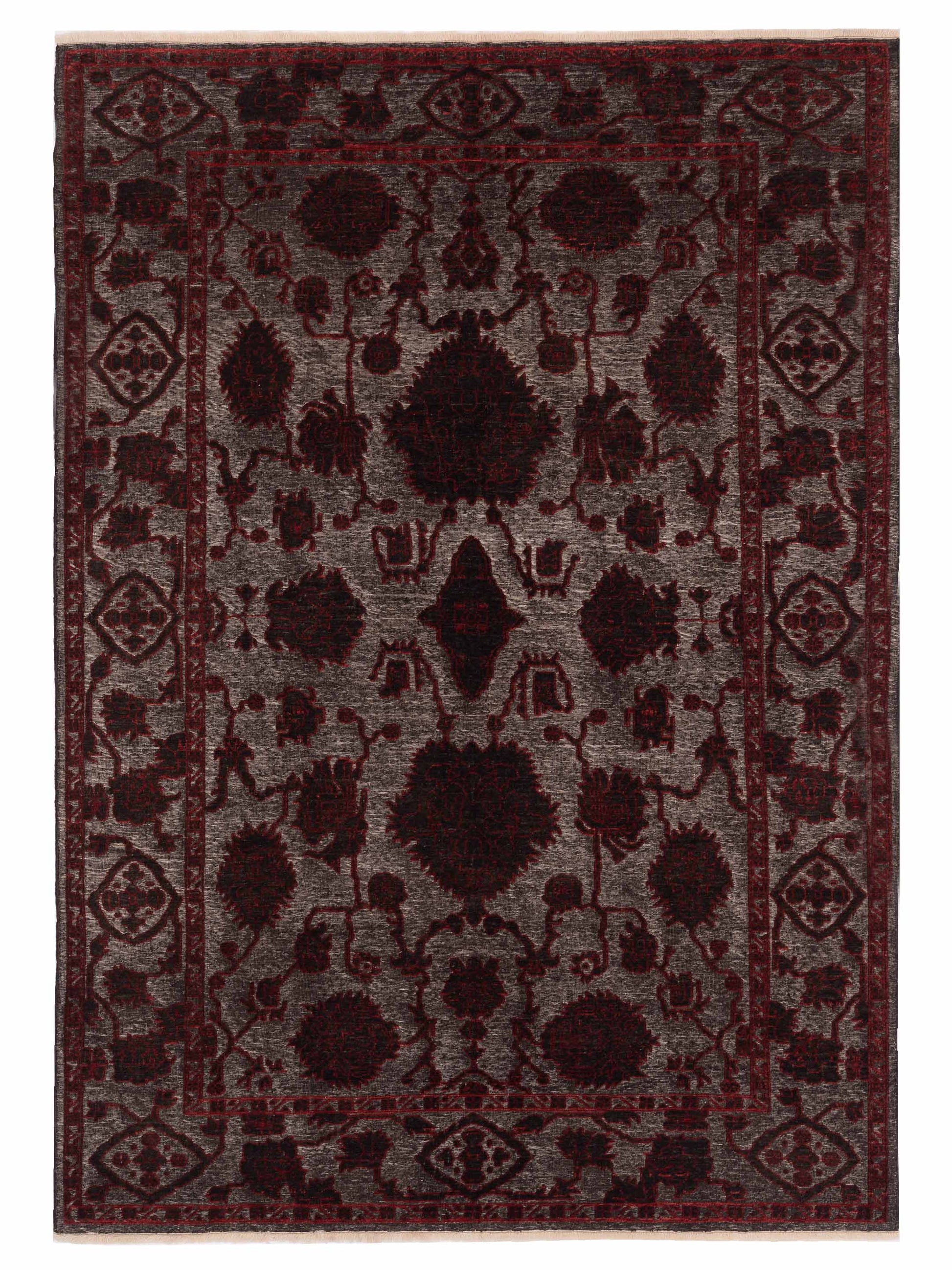 Pasha Defne Jade Charcoal Transitional Hand Knotted Rug