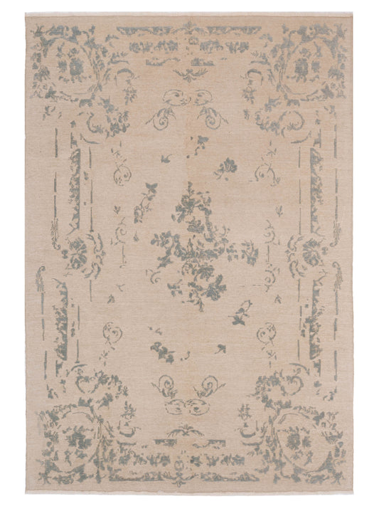 Pasha Defne Clove Ivory Transitional Hand Knotted Rug