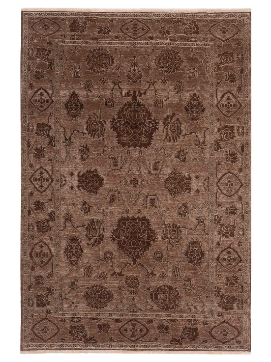 Pasha Ceyhan Jade Brown Transitional Hand Knotted Rug