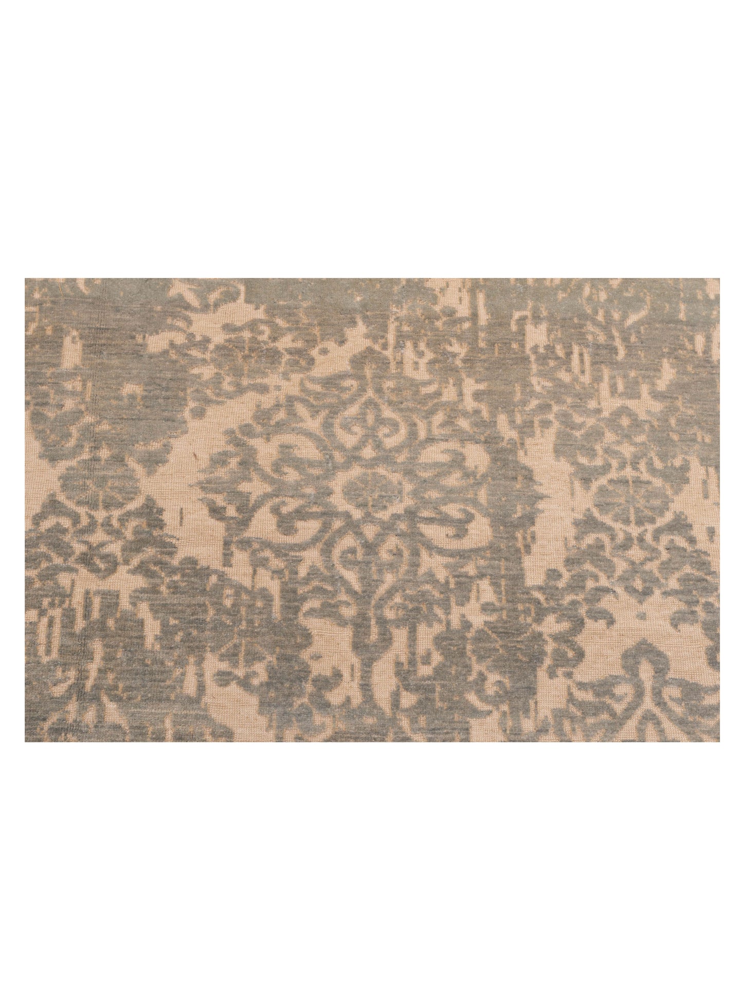 Pasha Defne Beony Ivory Ice Blue Transitional Hand Knotted Rug