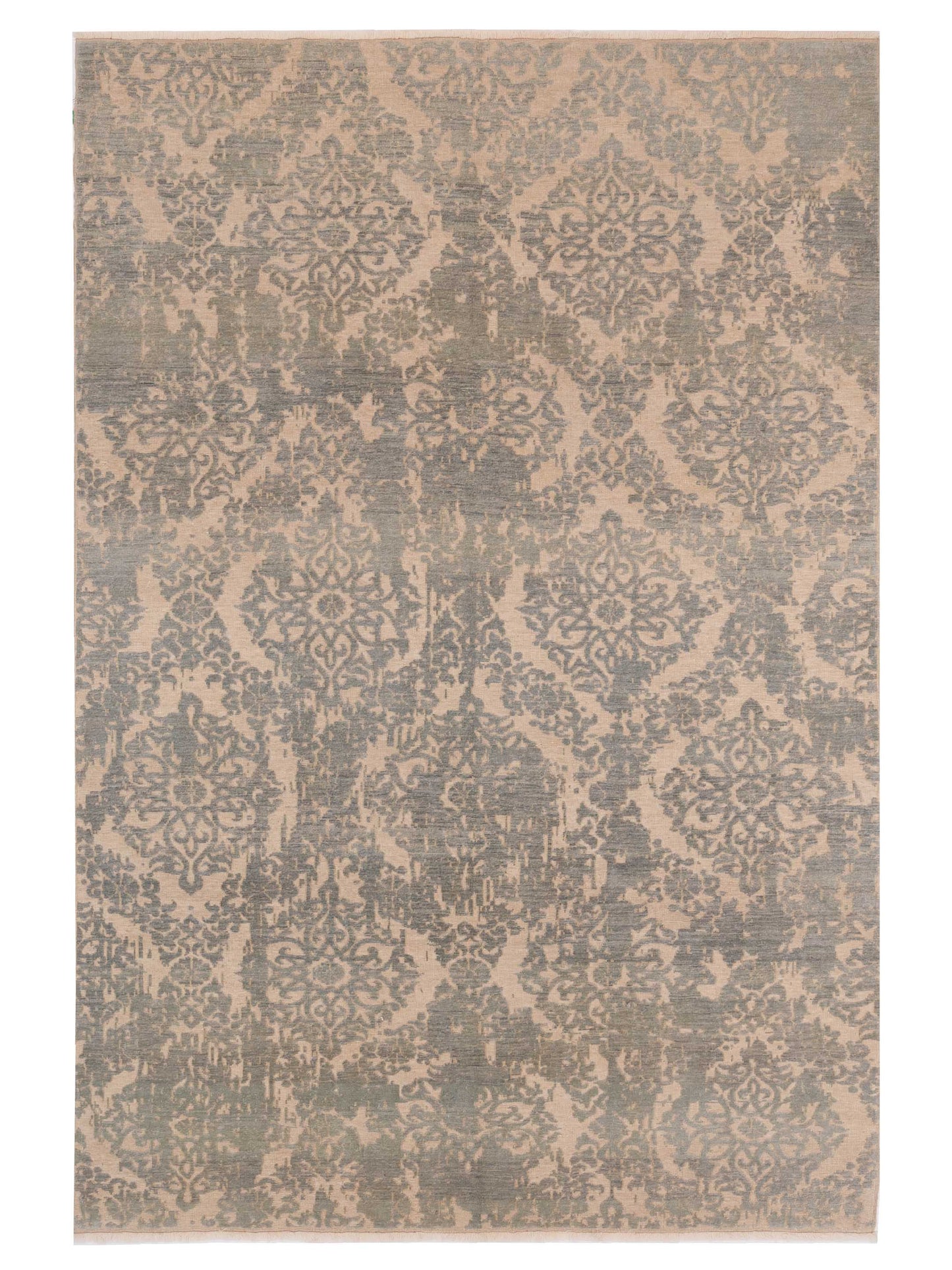 Pasha Defne Beony Ivory Transitional Hand Knotted Rug