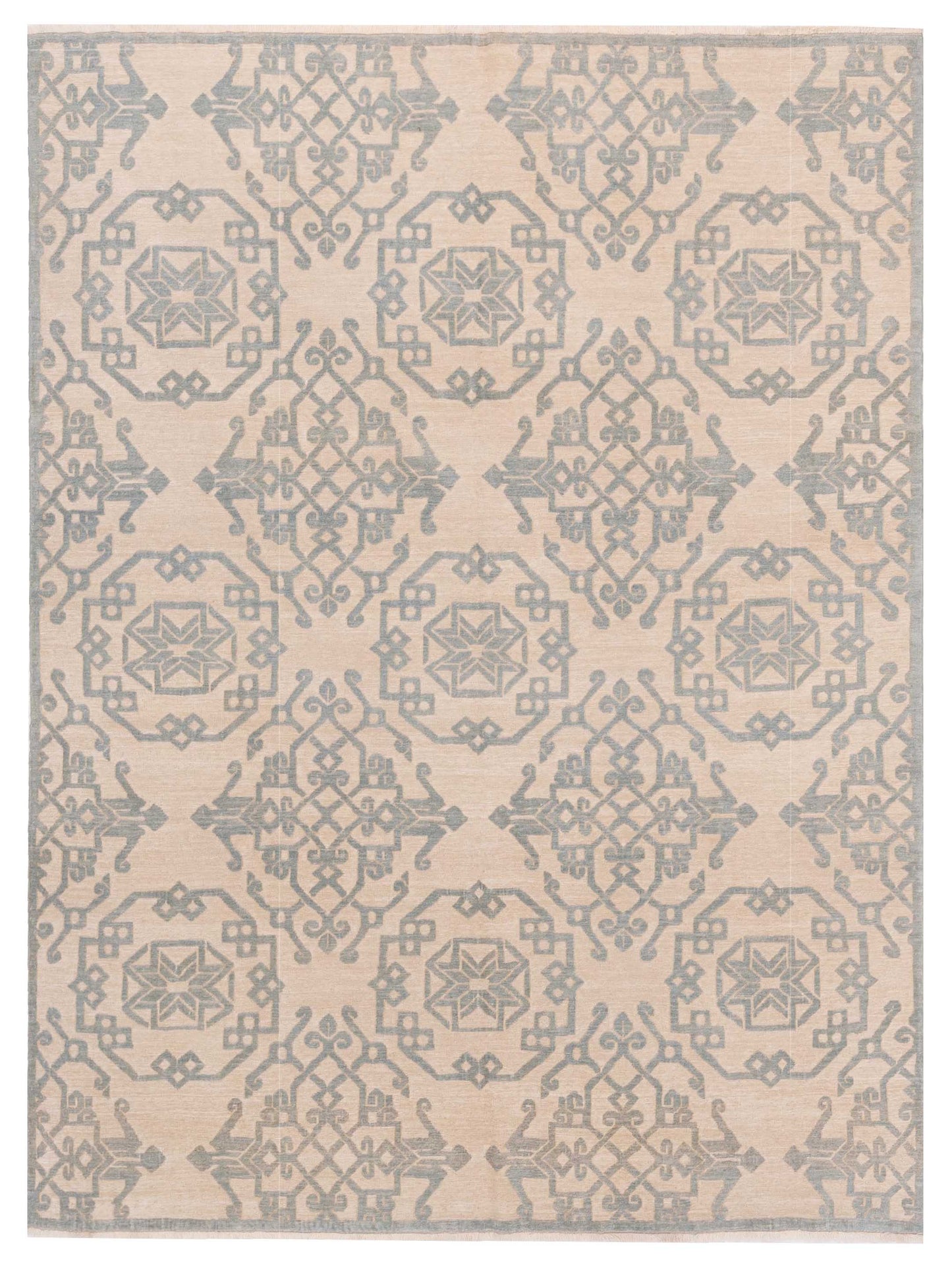 Pasha Defne Leaf Ivory Transitional Hand Knotted Rug