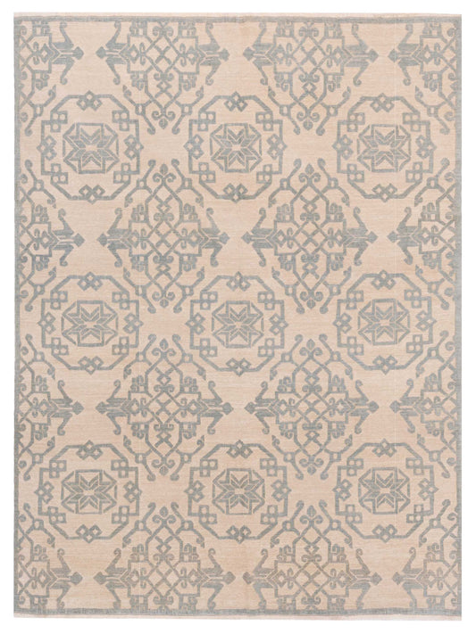 Pasha Defne Leaf Ivory Transitional Hand Knotted Rug