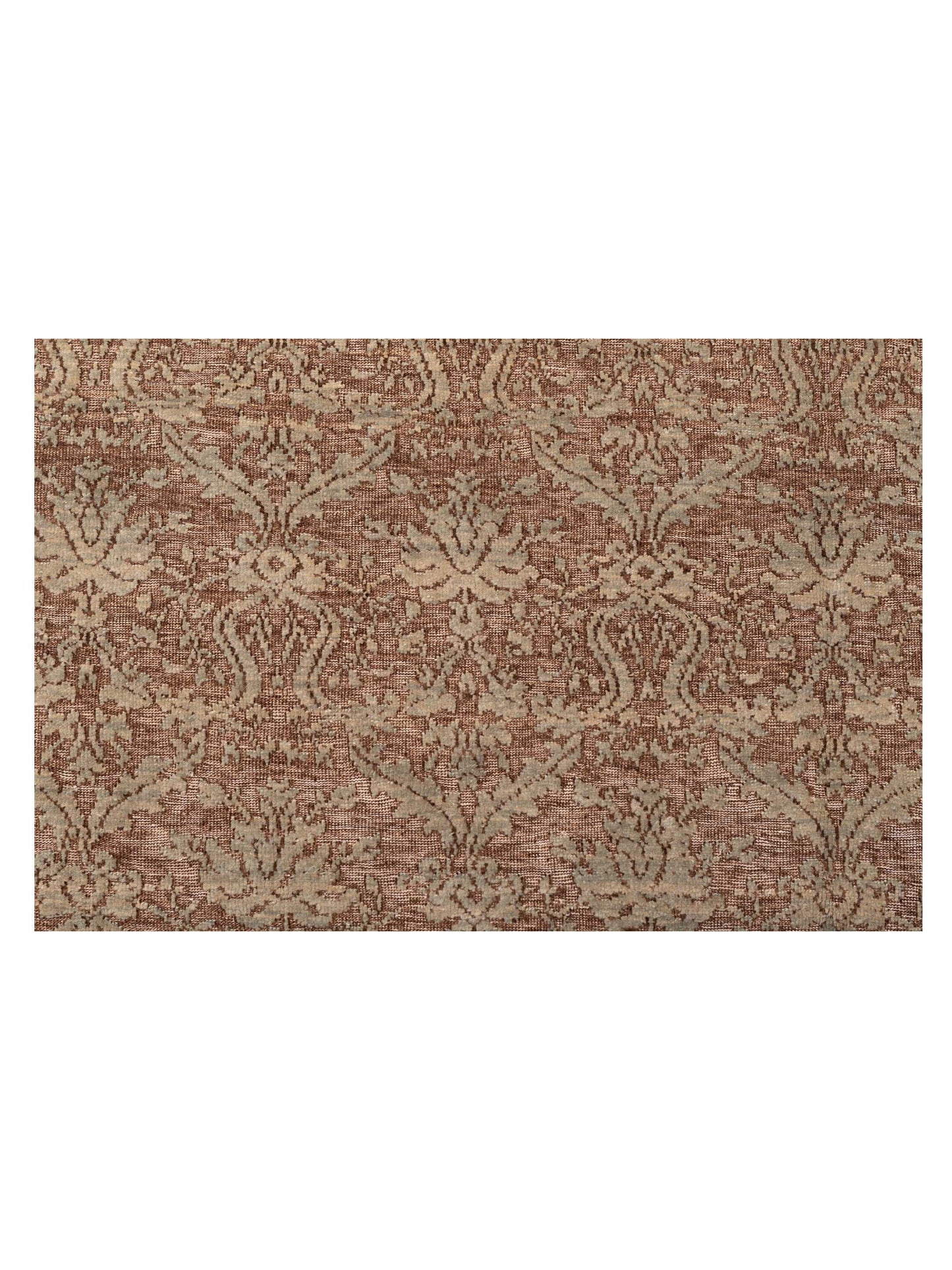 Pasha Defne Begonia Brown Silver Transitional Hand Knotted Rug