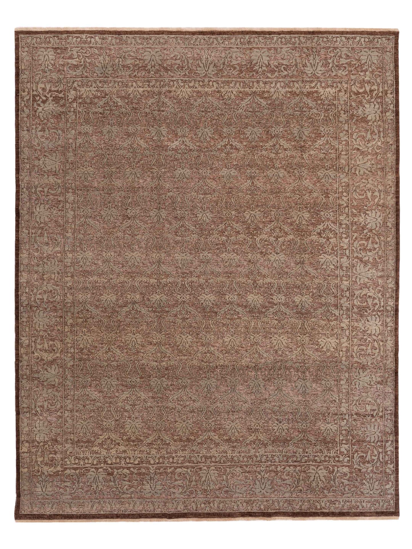 Pasha Defne Begonia Brown Transitional Hand Knotted Rug