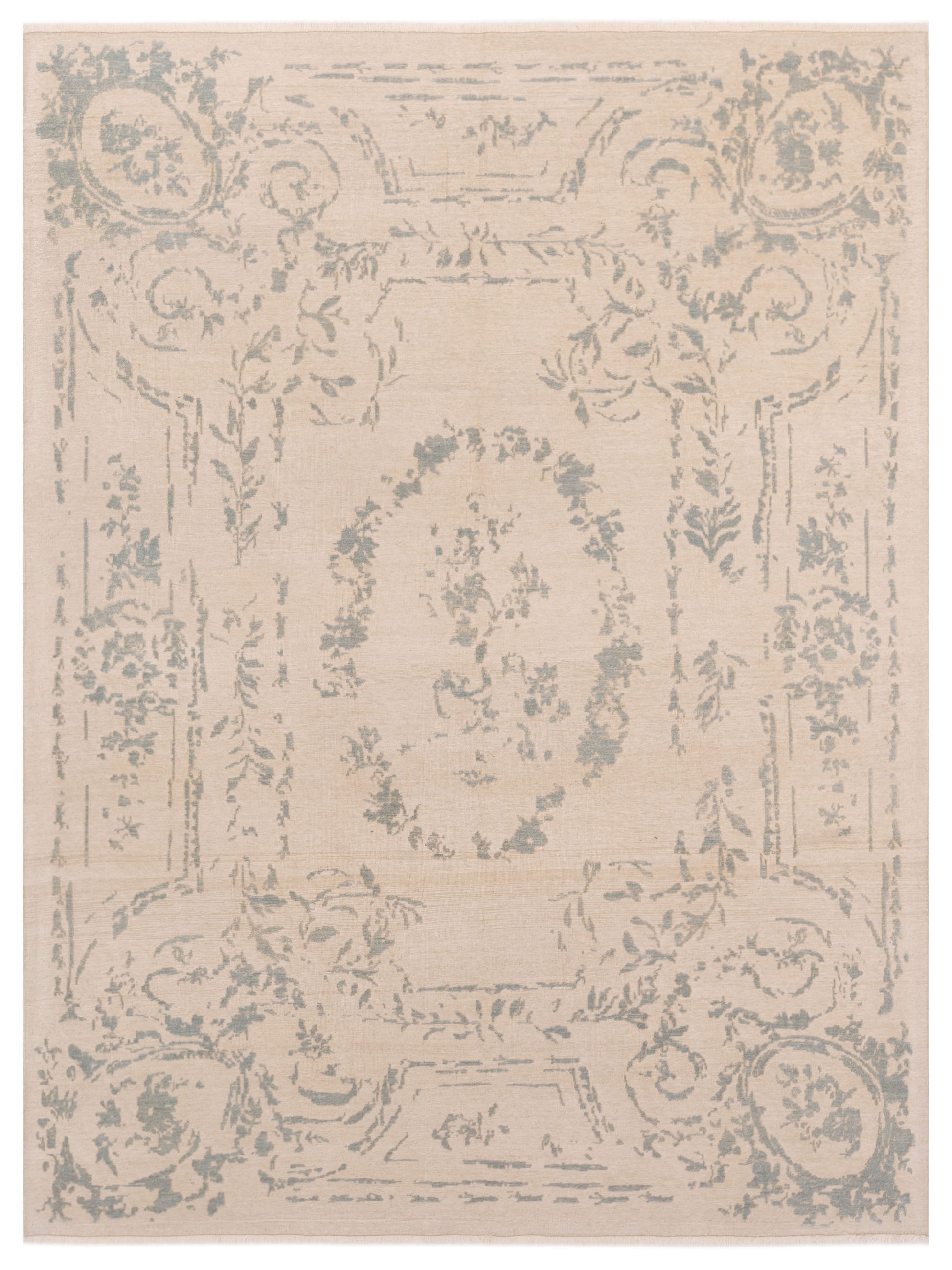 Pasha Defne Aster Ivory Transitional Hand Knotted Rug