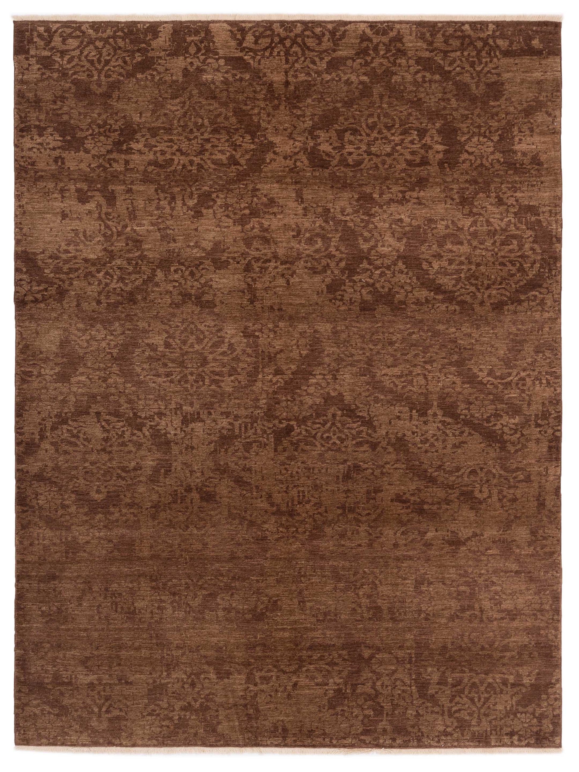 Pasha Defne Beony Dark Brown Transitional Hand Knotted Rug