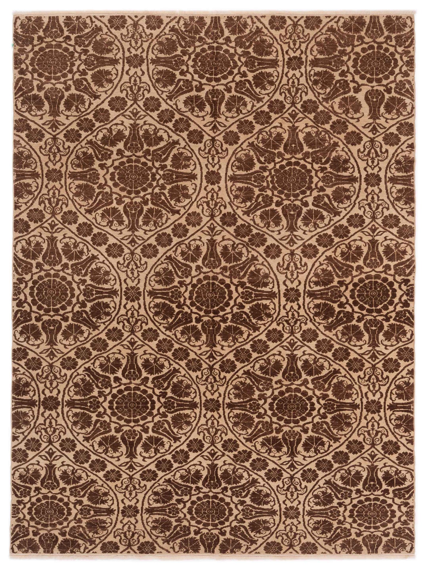 Pasha Defne Lotus Ivory Transitional Hand Knotted Rug