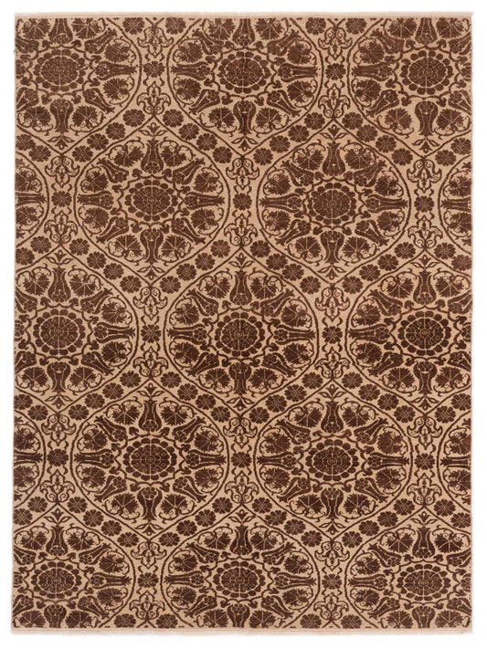 Pasha Defne Lotus Ivory Transitional Hand Knotted Rug