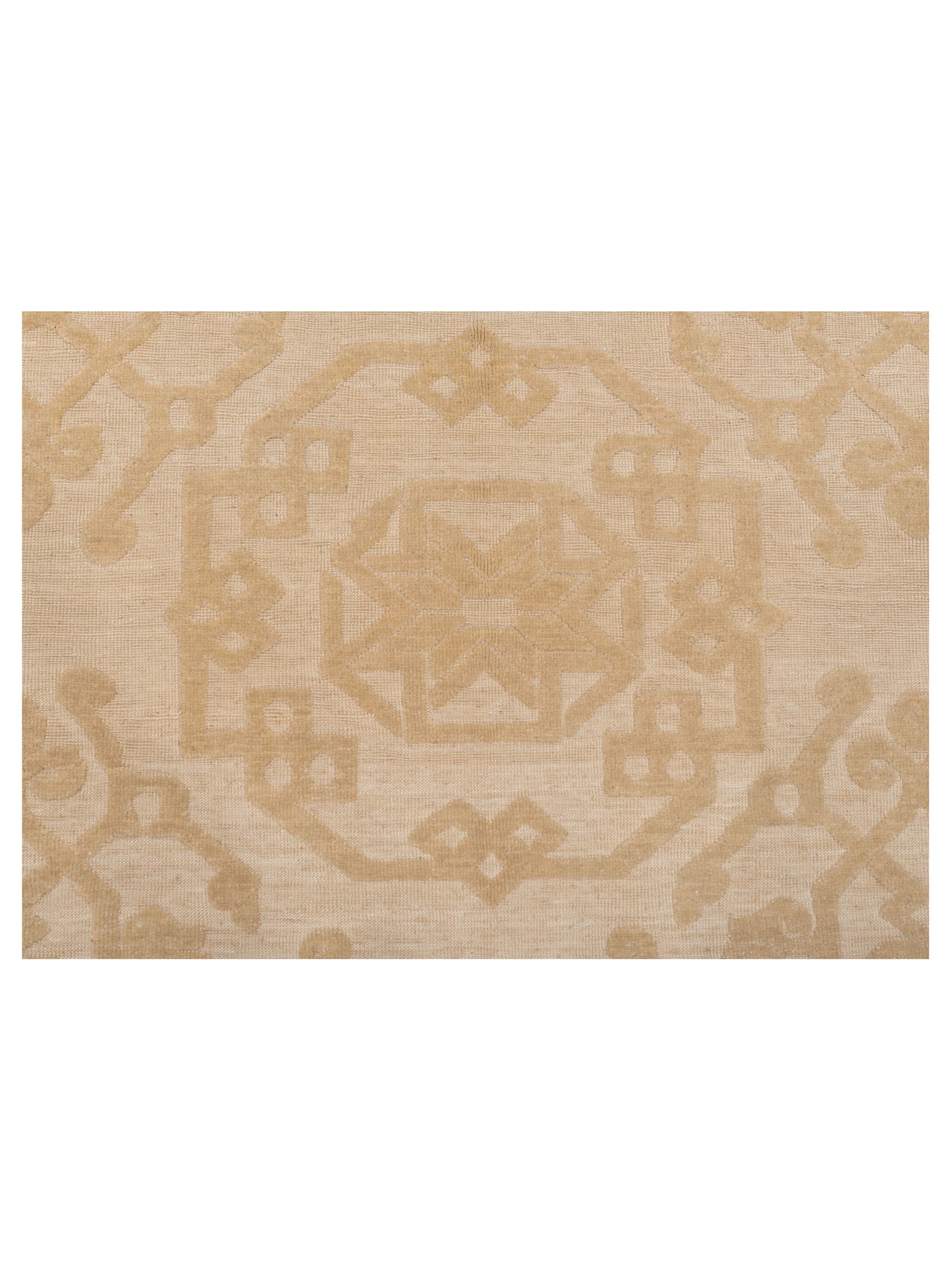 Pasha Defne Leaf Ivory Ivory Transitional Hand Knotted Rug