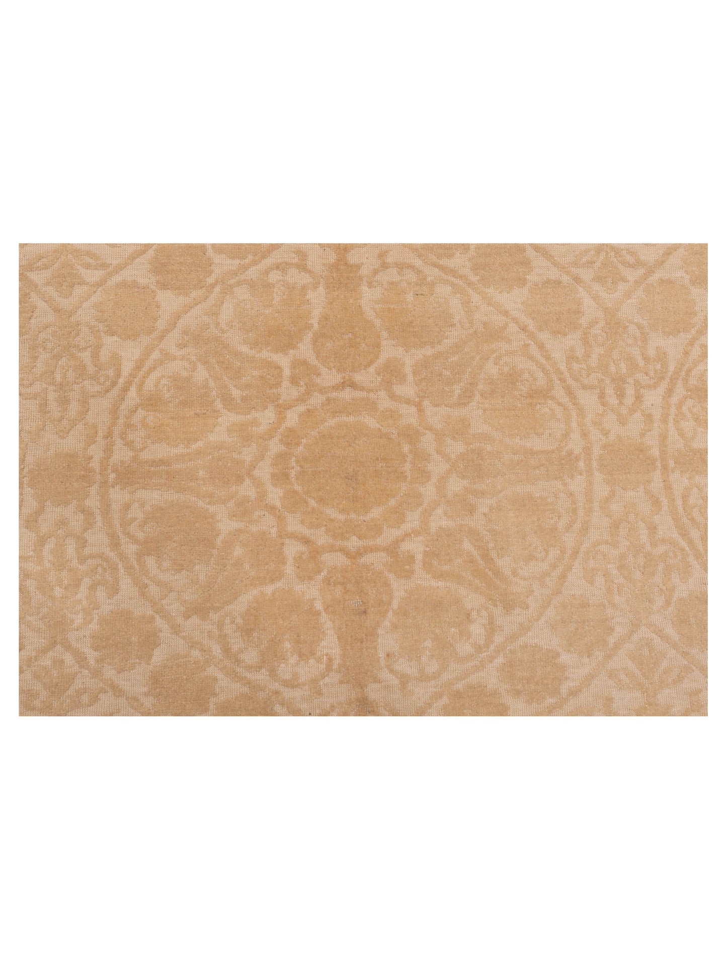 Pasha Defne Lotus Ivory Ivory Transitional Hand Knotted Rug