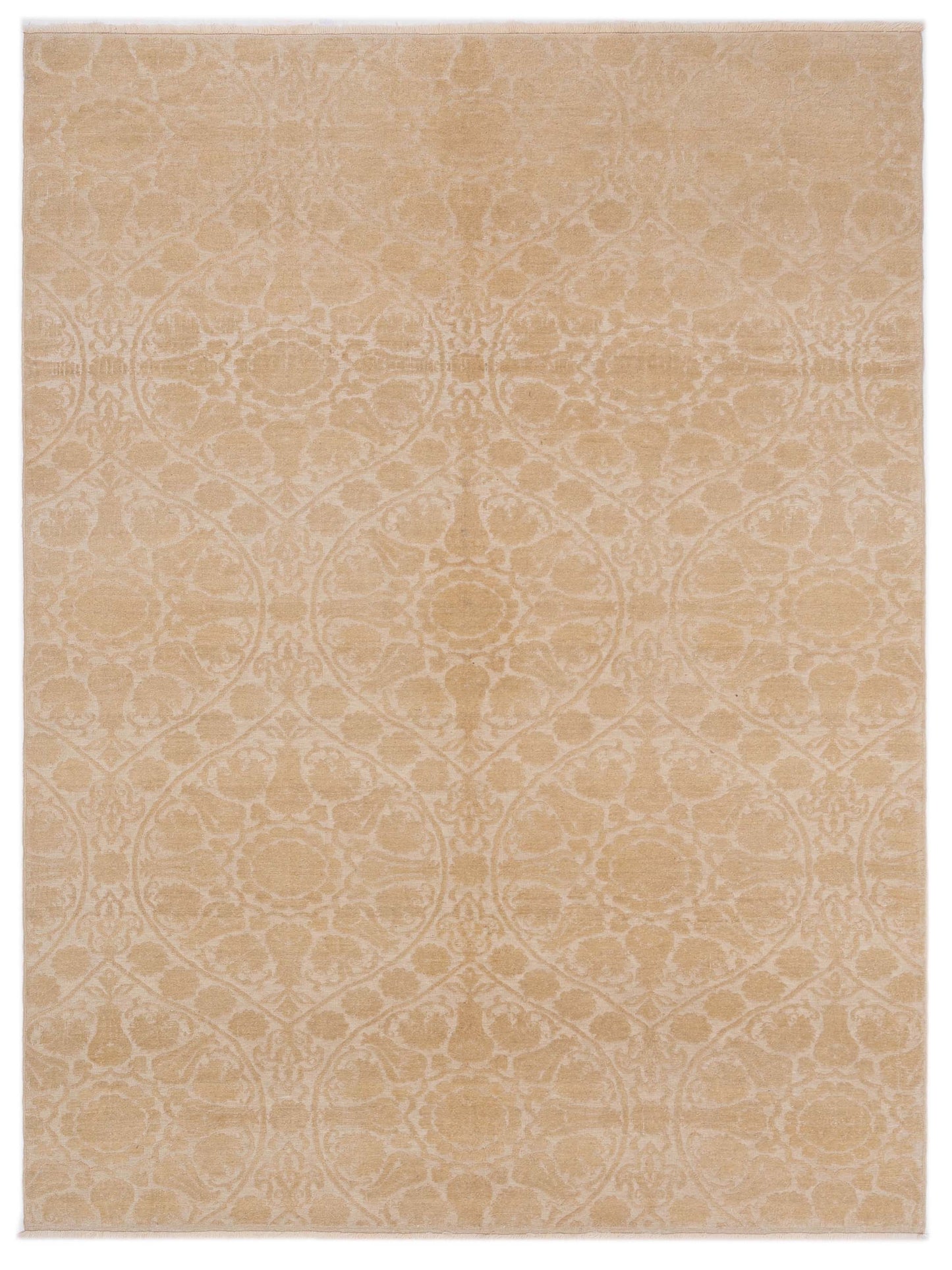 Pasha Defne Lotus Ivory Transitional Hand Knotted Rug