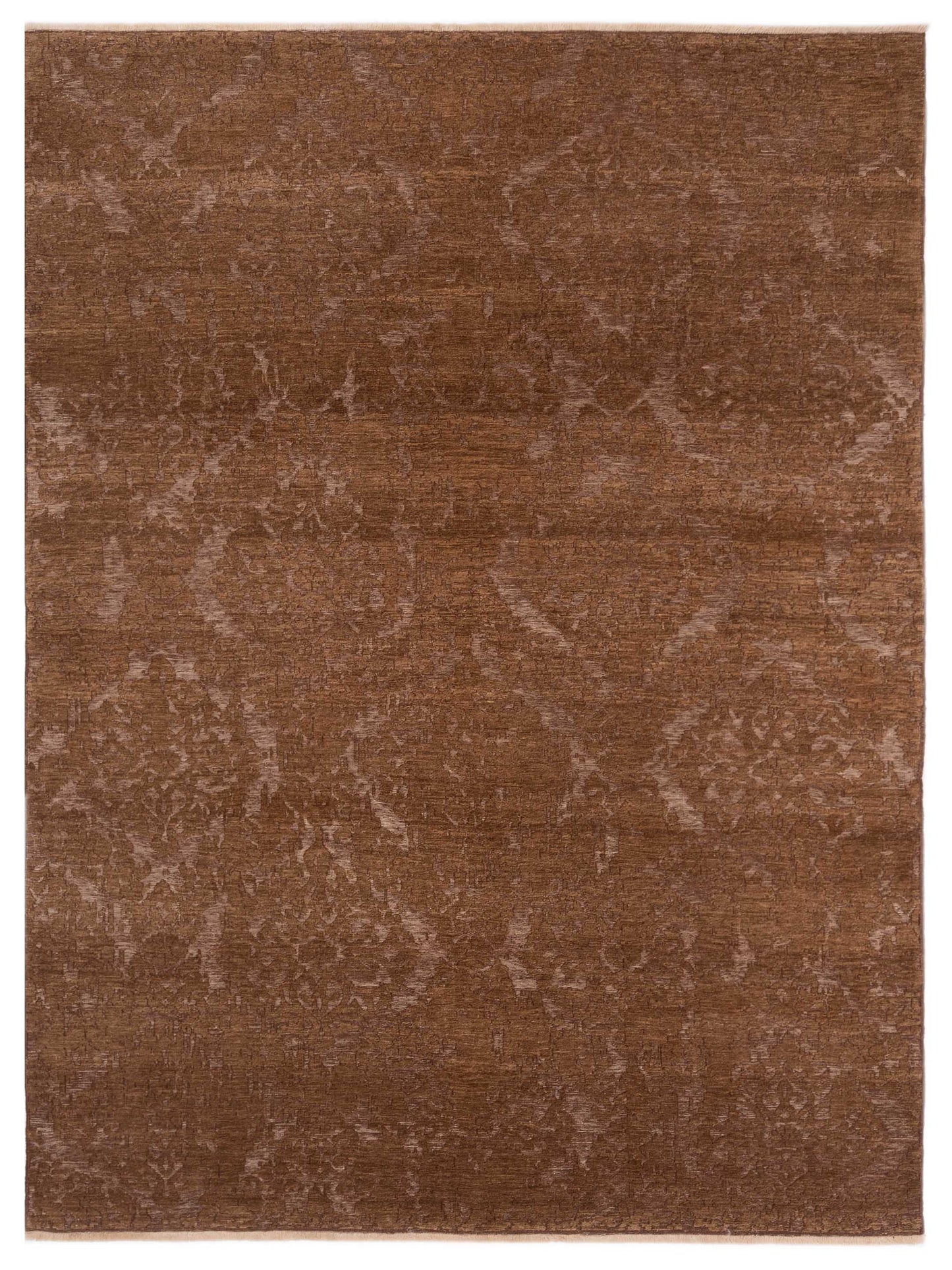 Pasha Defne Beony Dark Brown Transitional Hand Knotted Rug