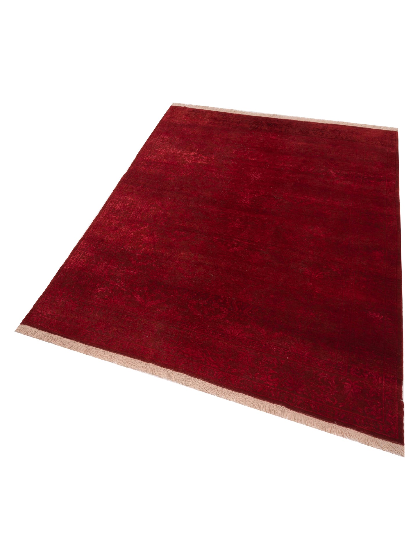 Pasha Defne Begonia Red Red Transitional Hand Knotted Rug