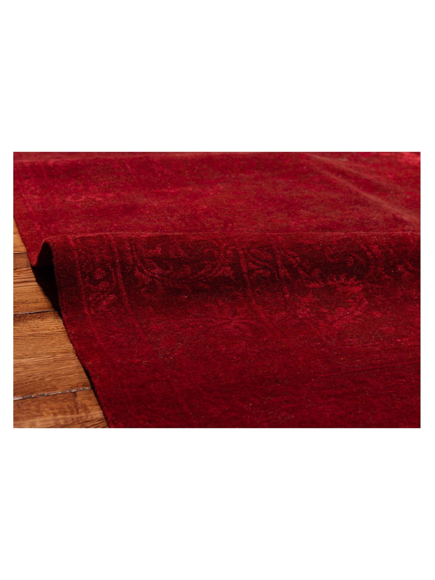 Pasha Defne Begonia Red Red Transitional Hand Knotted Rug