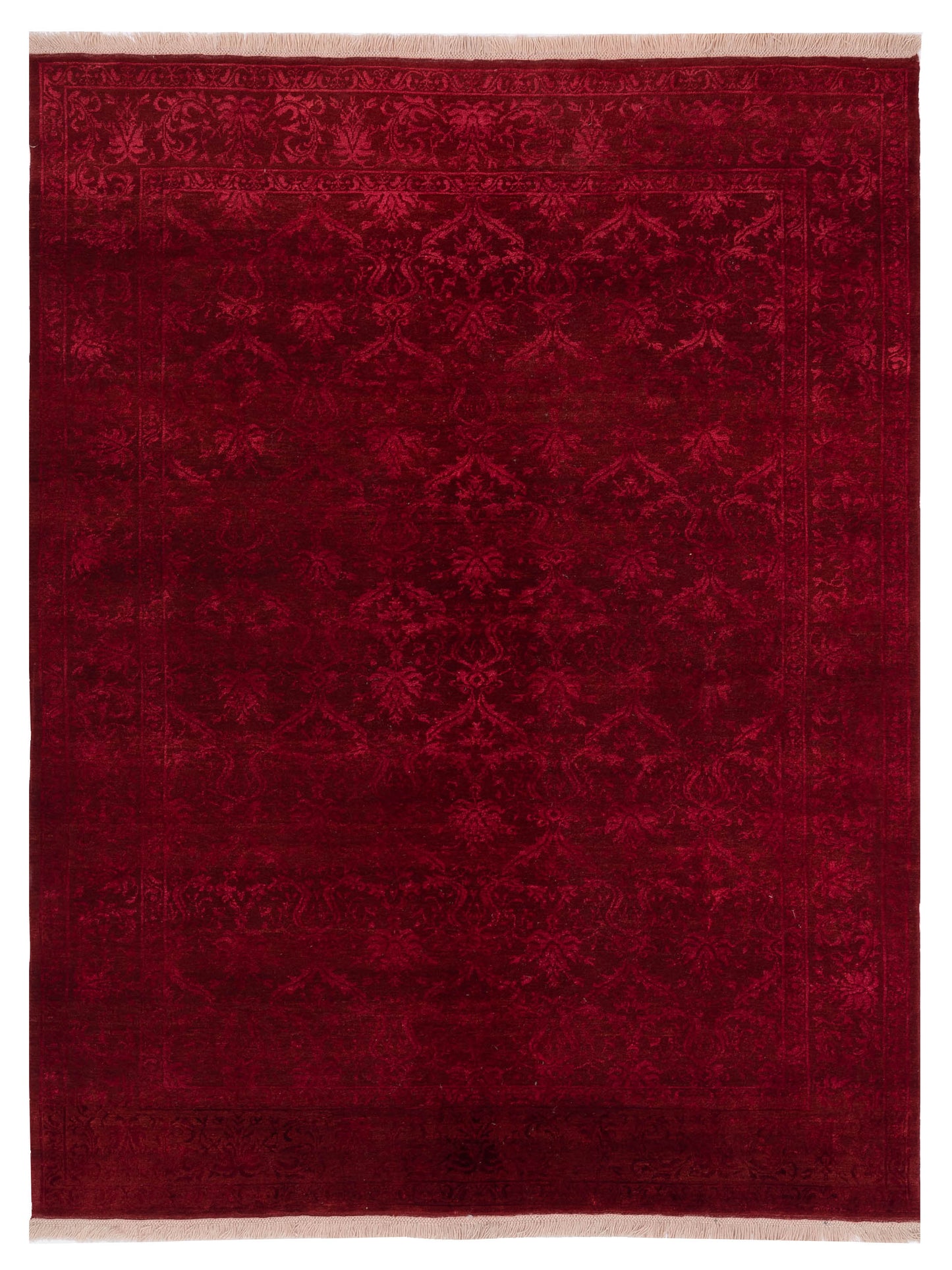 Pasha Defne Begonia Red Transitional Hand Knotted Rug