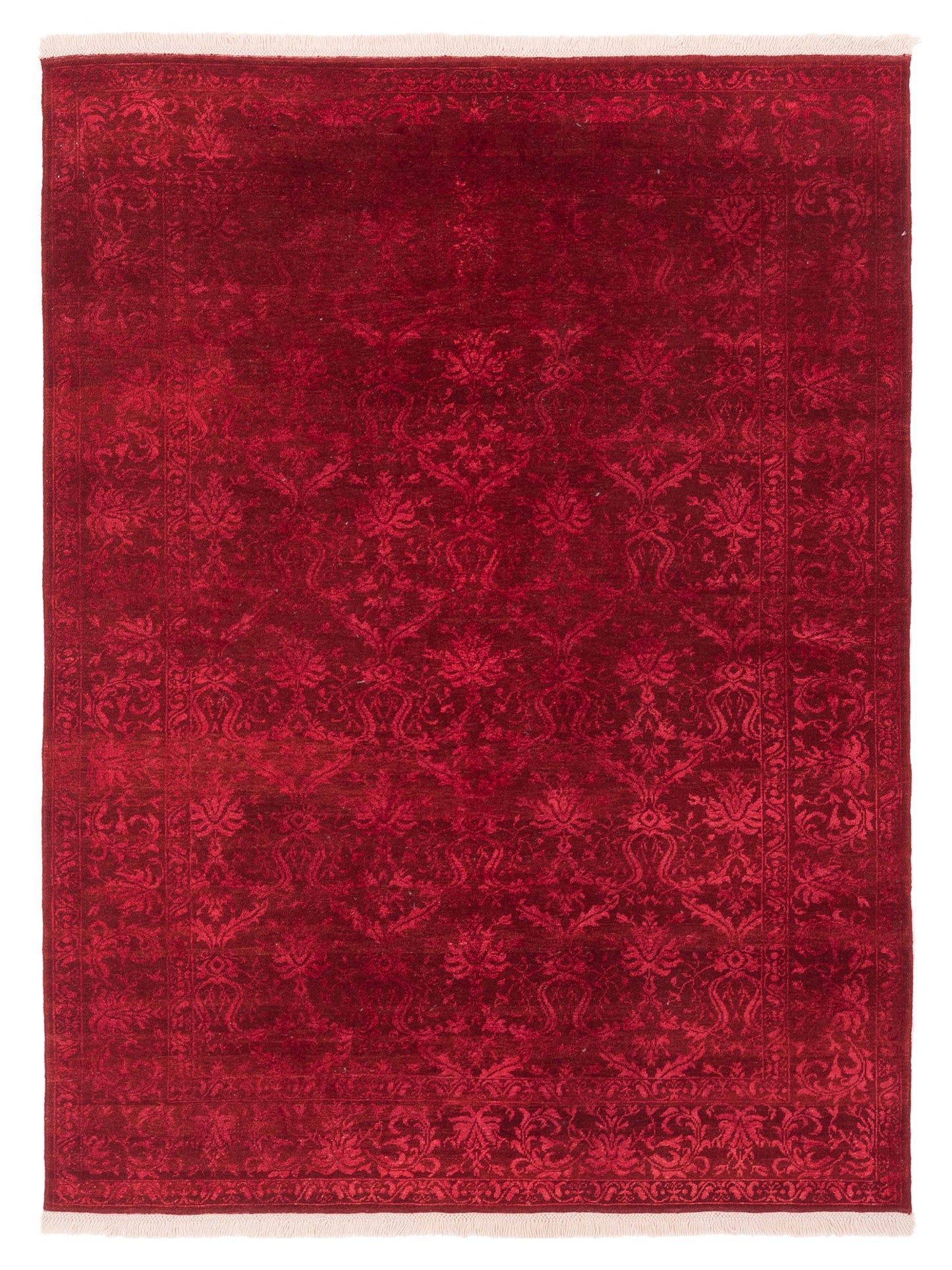 Pasha Defne Begonia Red Transitional Hand Knotted Rug