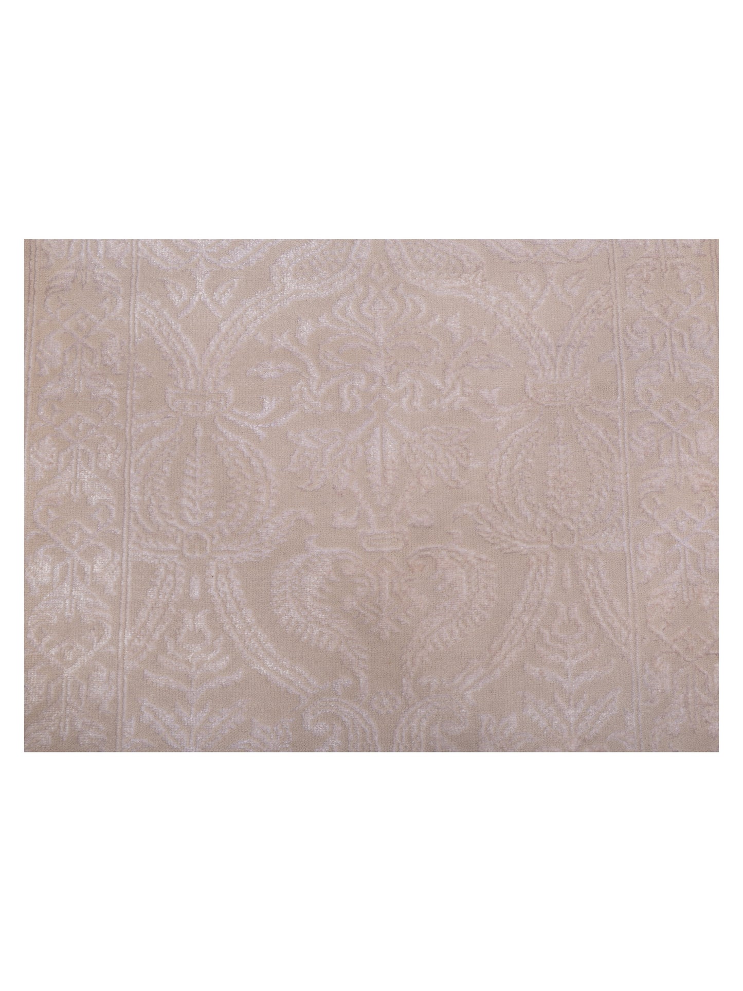 Pasha Defne Dahlia Ivory Ivory Transitional Hand Knotted Rug