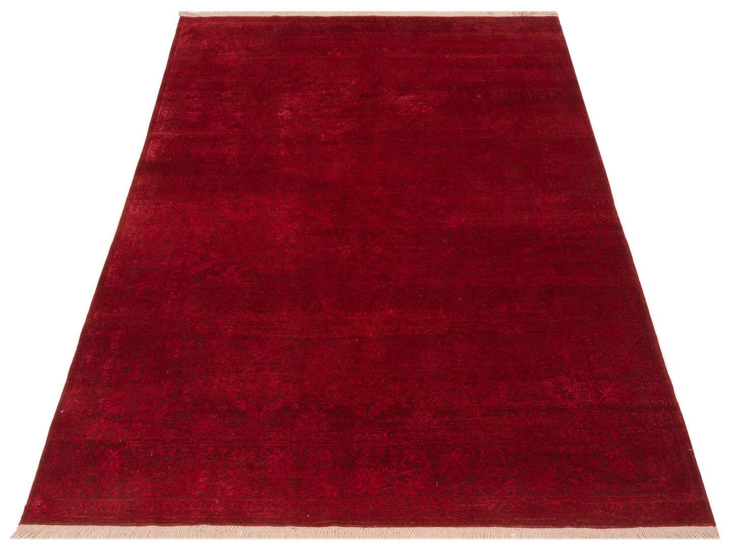 Pasha Defne Claire Red  Transitional Hand Knotted Rug