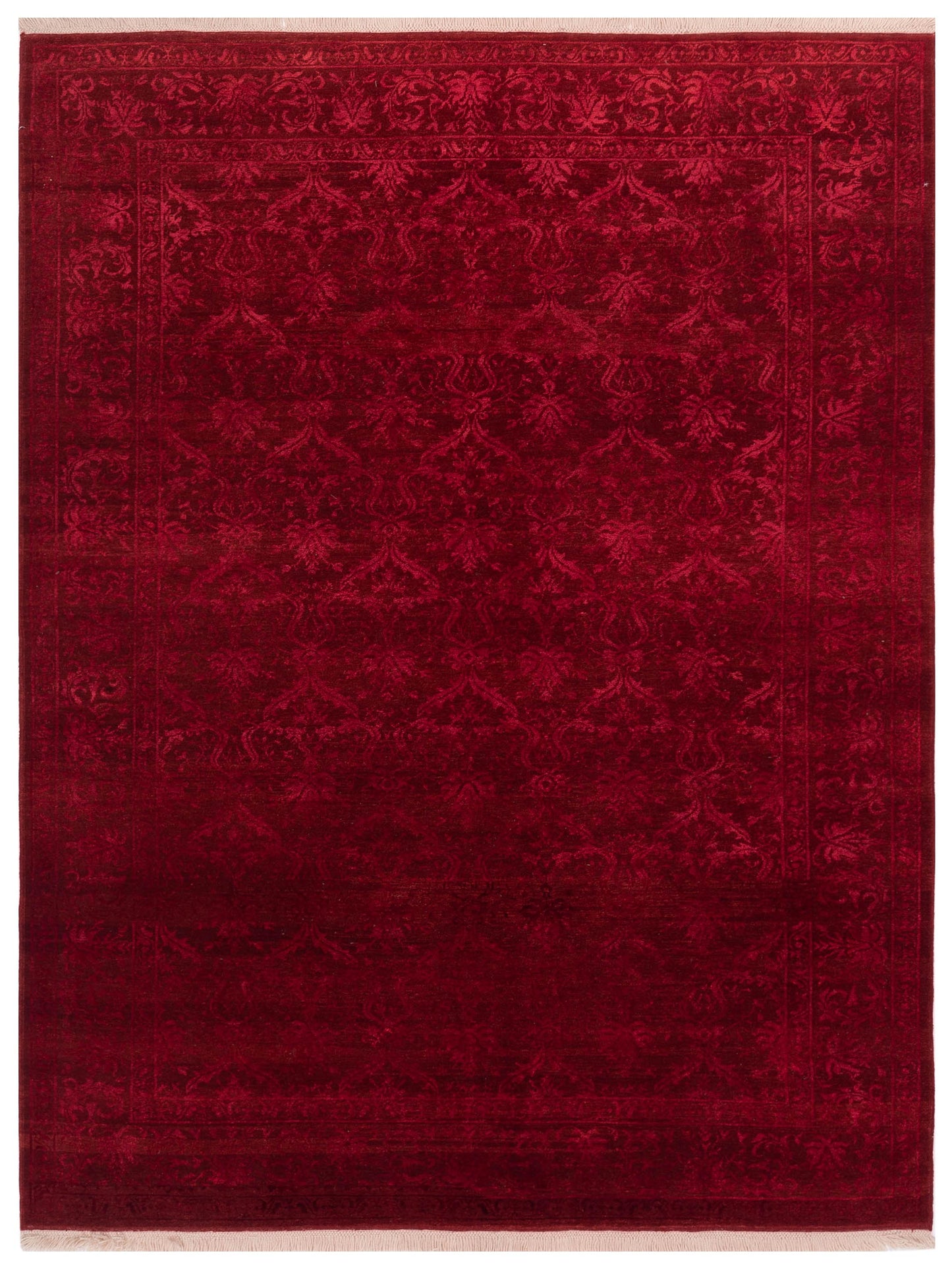 Pasha Defne Claire Red Transitional Hand Knotted Rug