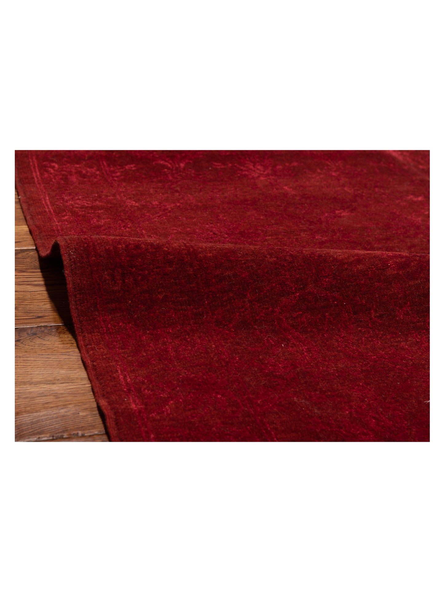 Pasha Defne Begonia Red Red Transitional Hand Knotted Rug