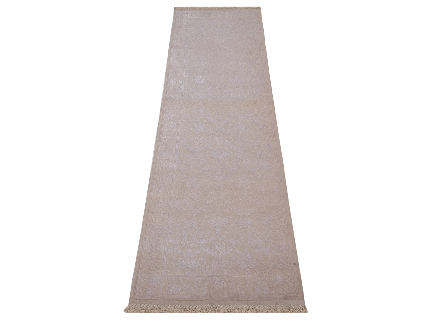 Pasha Defne Begonia Ivory Ivory Transitional Hand Knotted Rug