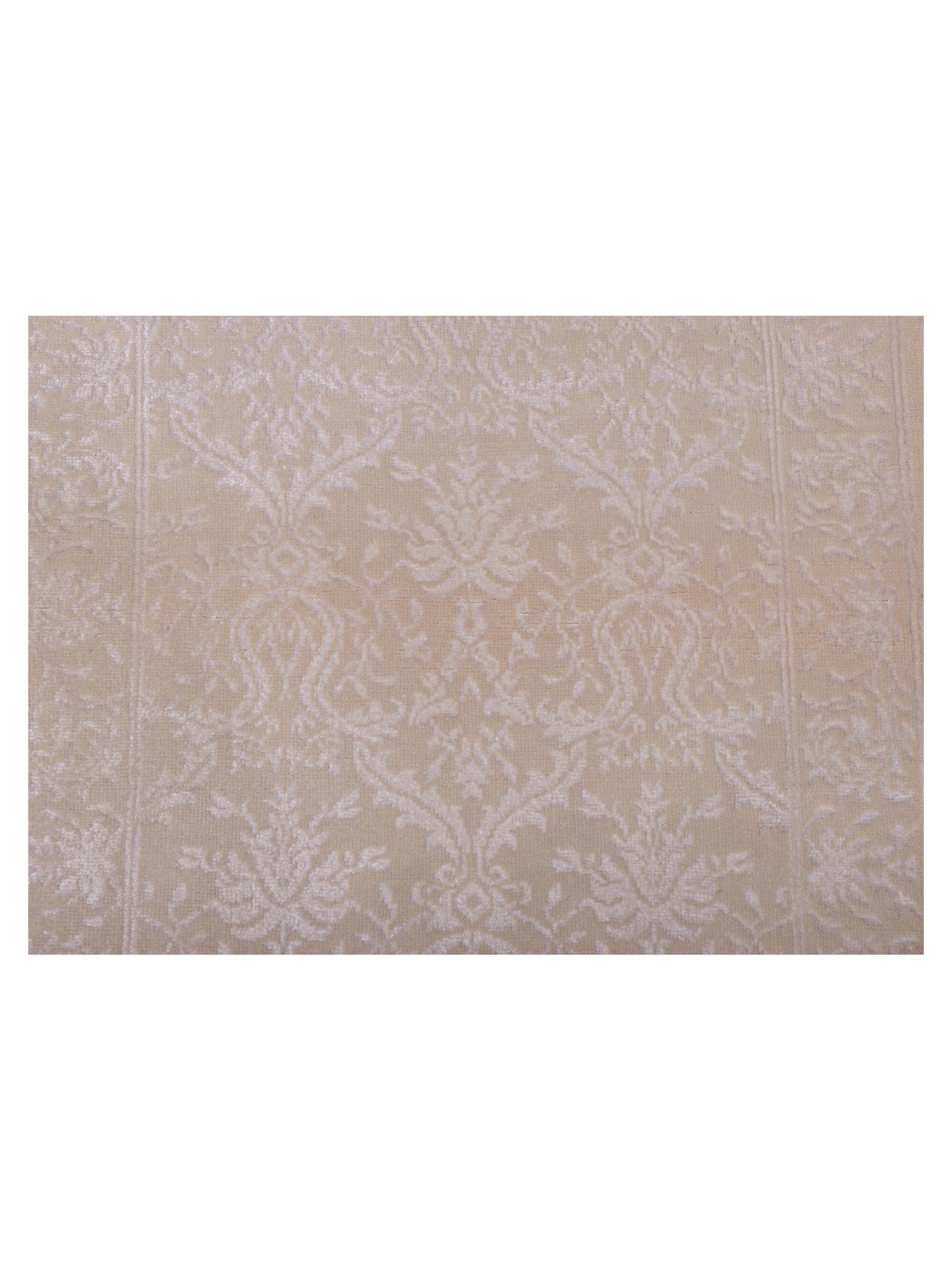 Pasha Defne Begonia Ivory Ivory Transitional Hand Knotted Rug