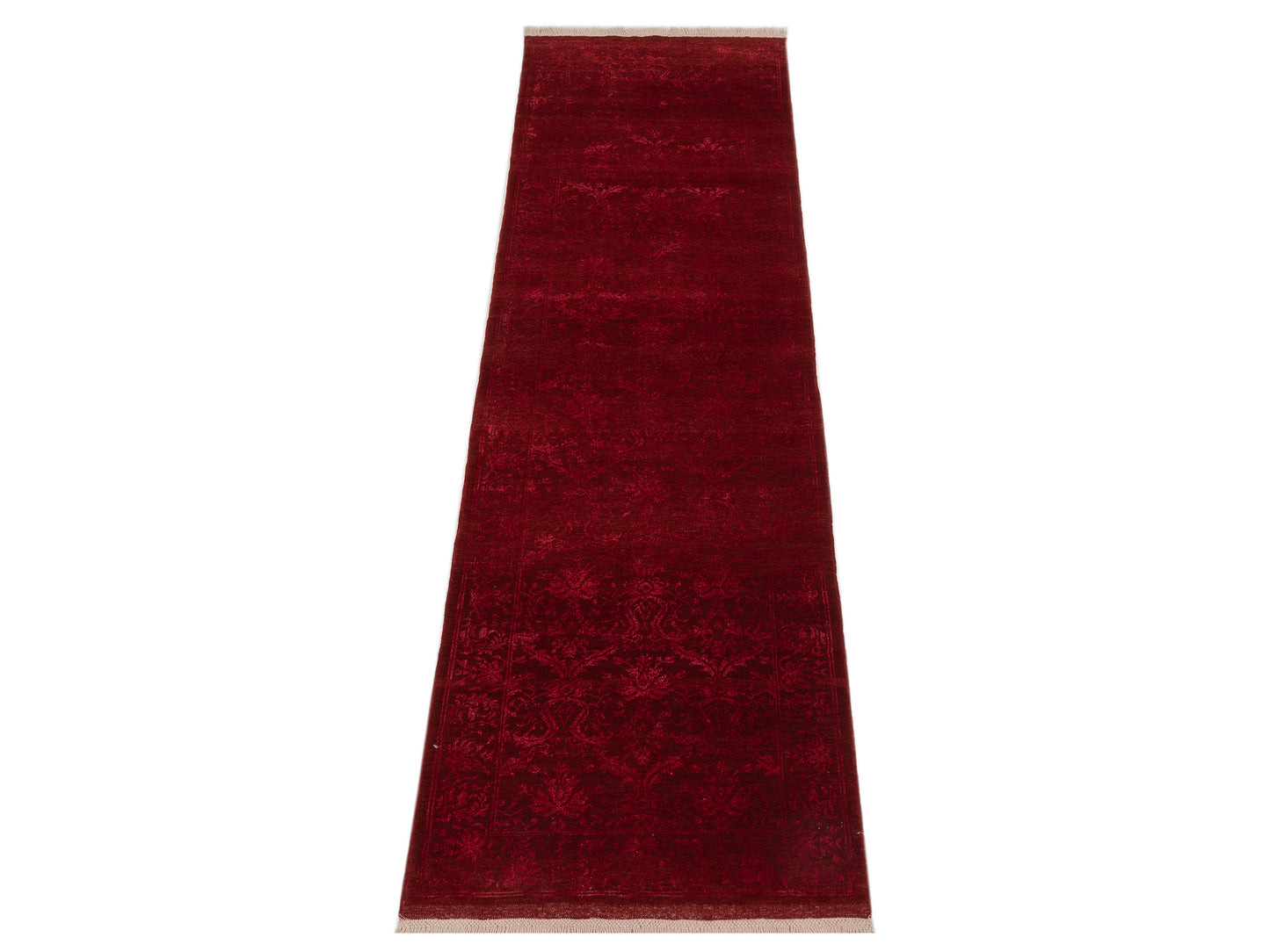 Pasha Defne Begonia Red Red Transitional Hand Knotted Rug