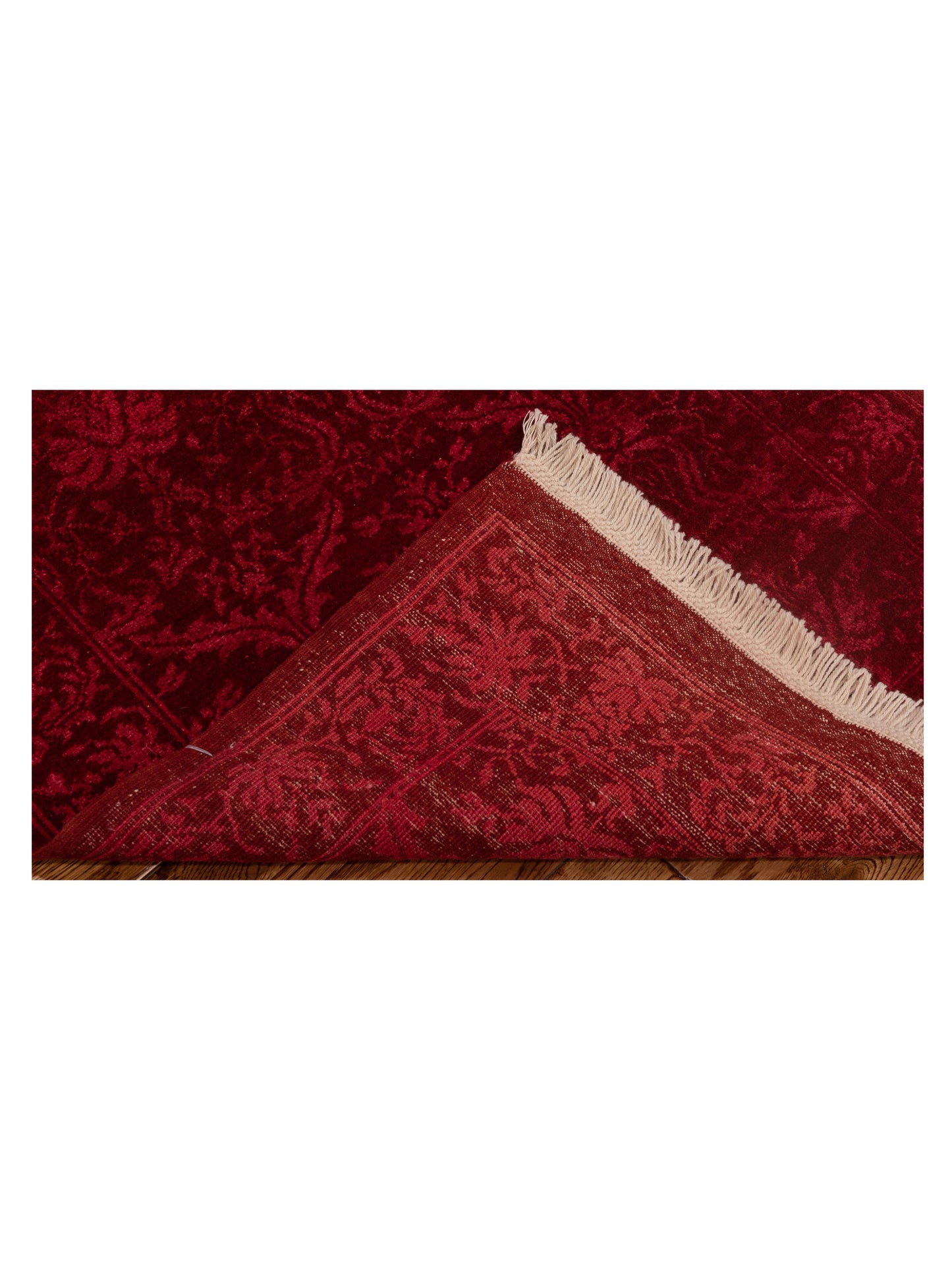 Pasha Defne Begonia Red Red Transitional Hand Knotted Rug