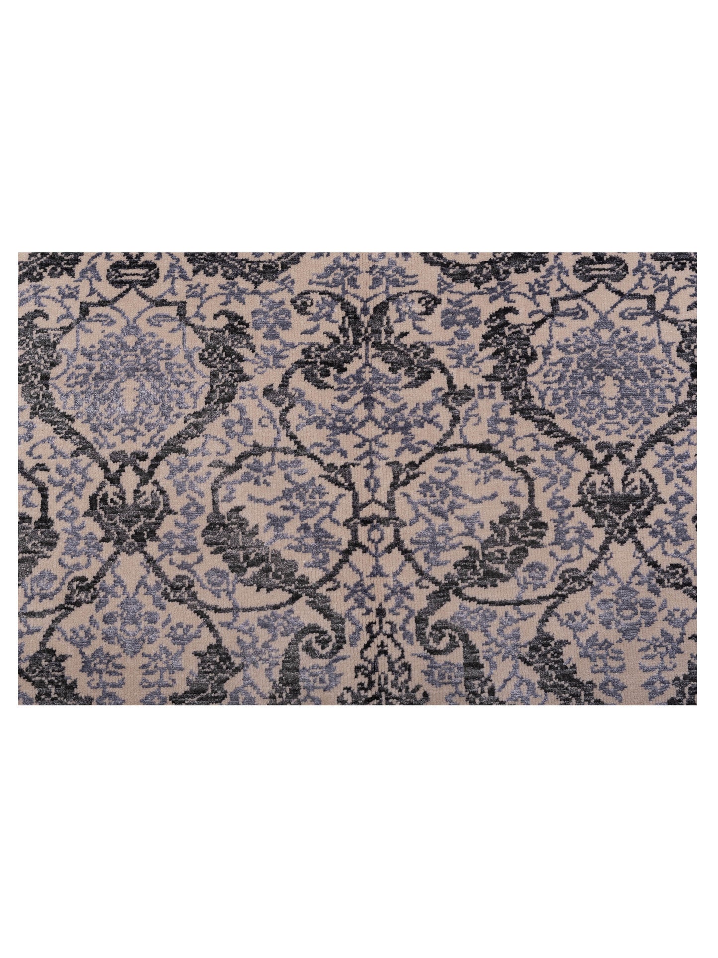 Pasha Defne Orchid Ivory Charcoal Transitional Hand Knotted Rug