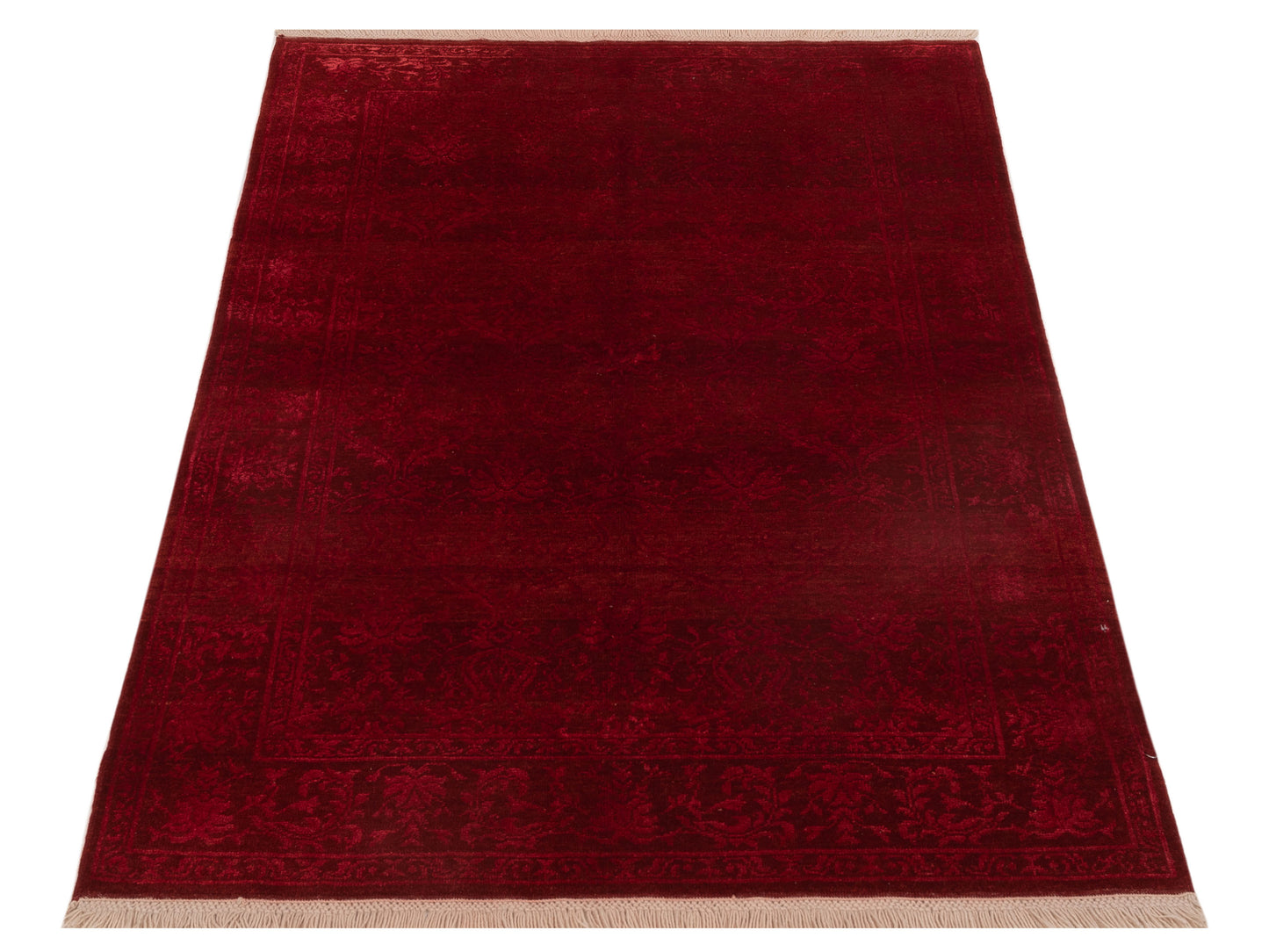 Pasha Defne Claire Red  Transitional Hand Knotted Rug