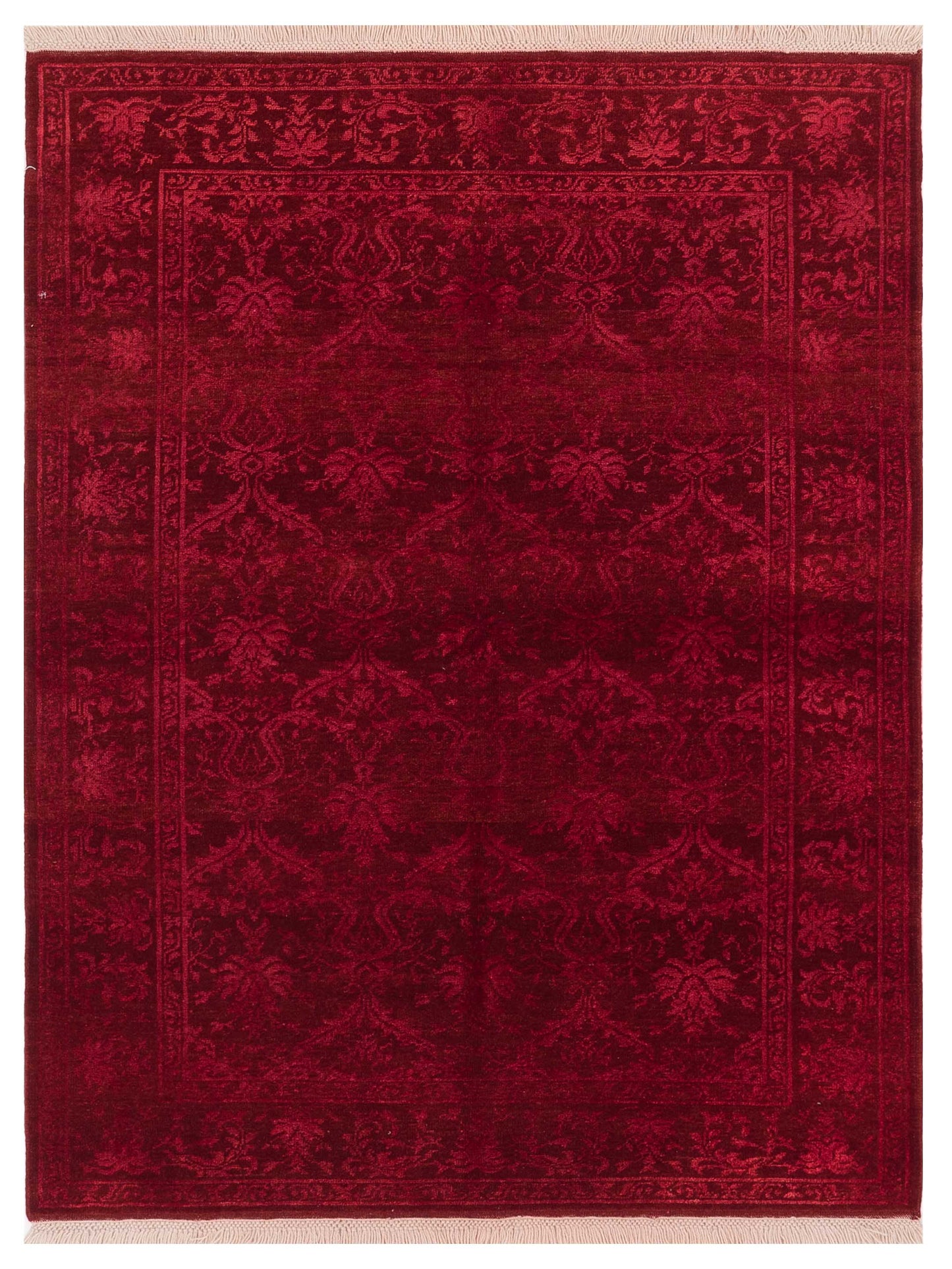 Pasha Defne Claire Red Transitional Hand Knotted Rug