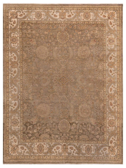 Rajpur Haji Jalili 147755 Brown Transitional Hand Knotted Rug