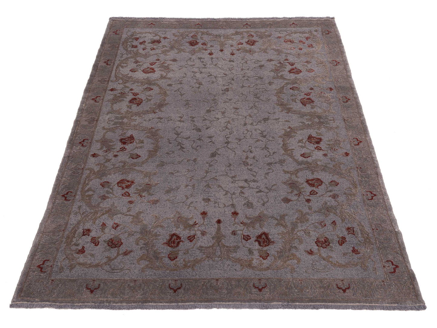 Pasha Vintage 147835 Gray Gray Contemporary Hand Knotted Rug