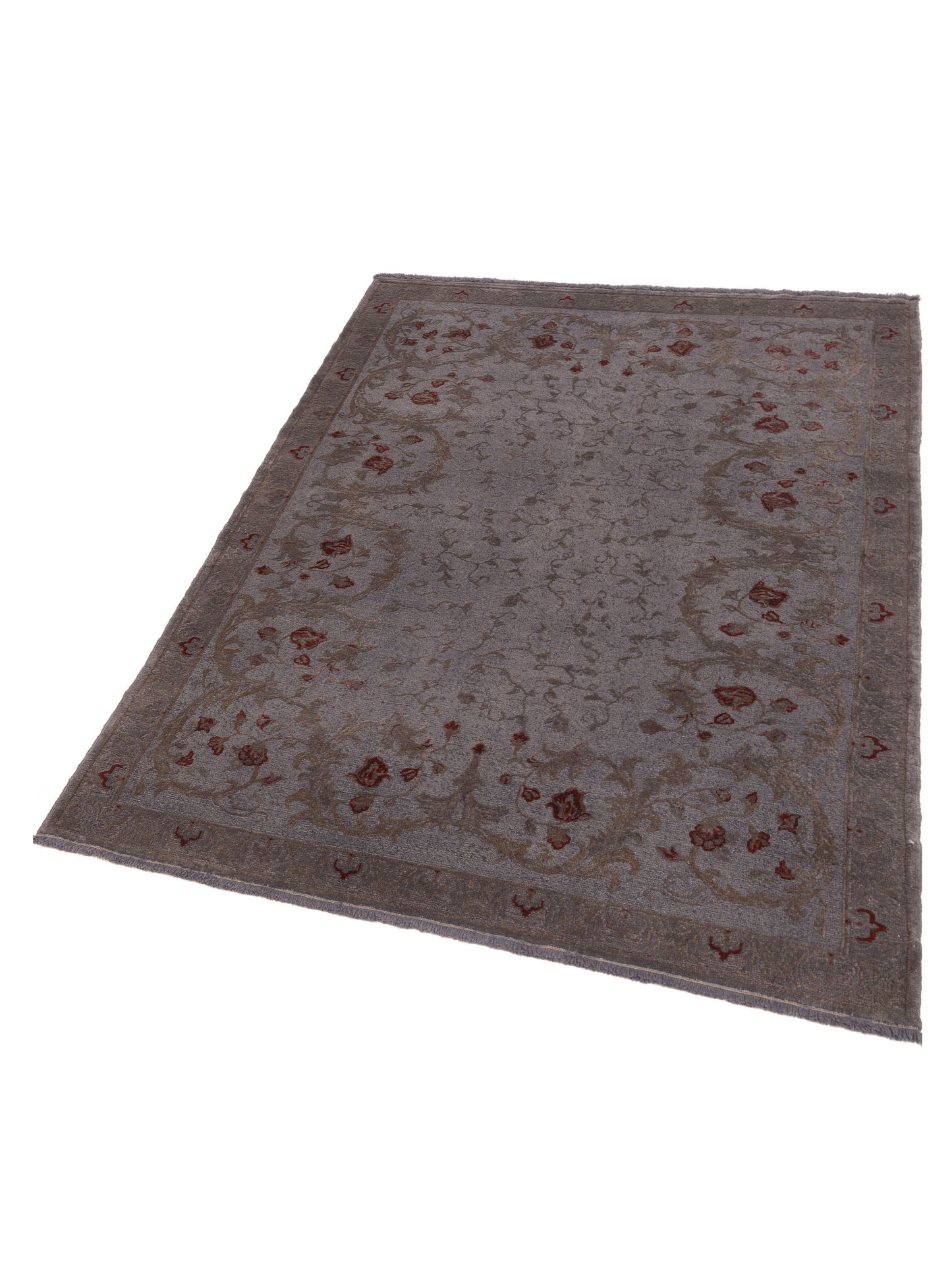 Pasha Vintage 147835 Gray Gray Contemporary Hand Knotted Rug