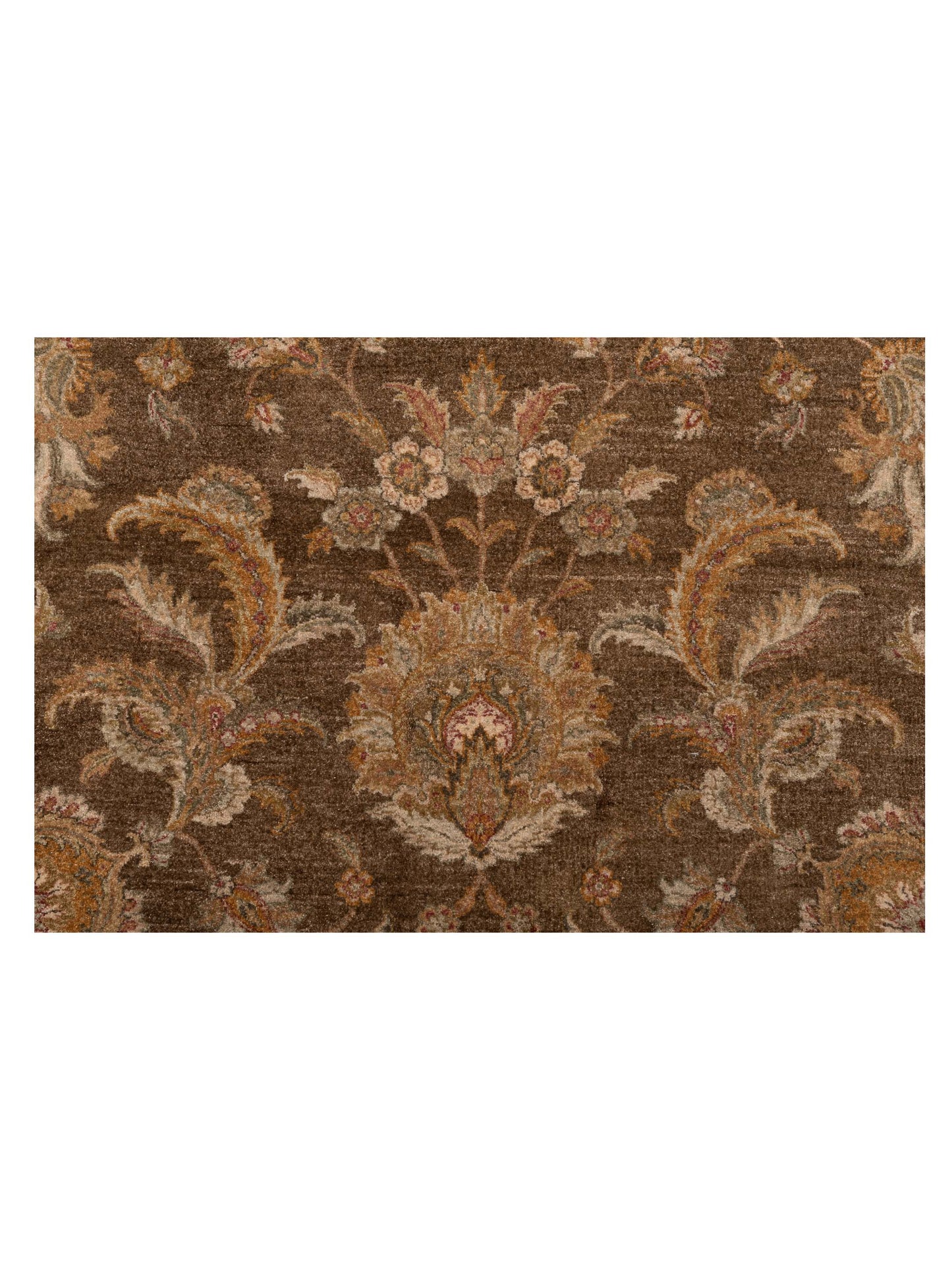 Rajpur Haji Jalili 147842 Brown Ivory Traditional Hand Knotted Rug