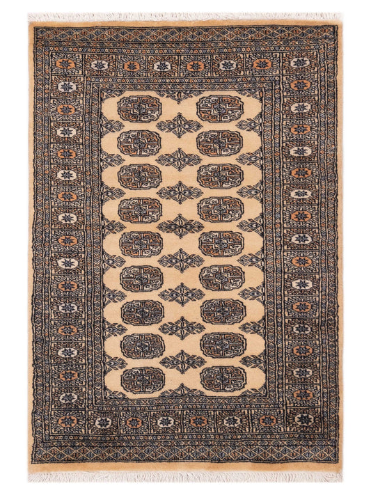 Nomad Bokhara 147861 Beige Traditional Hand Knotted Rug