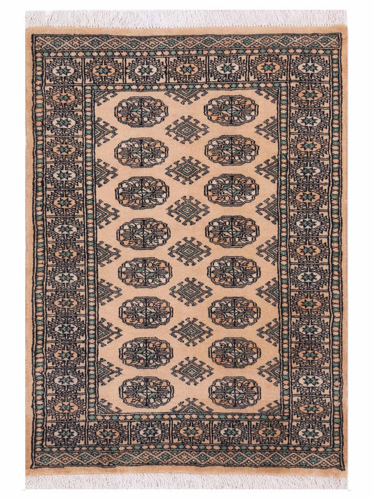 Nomad Bokhara 147877 Beige Traditional Hand Knotted Rug