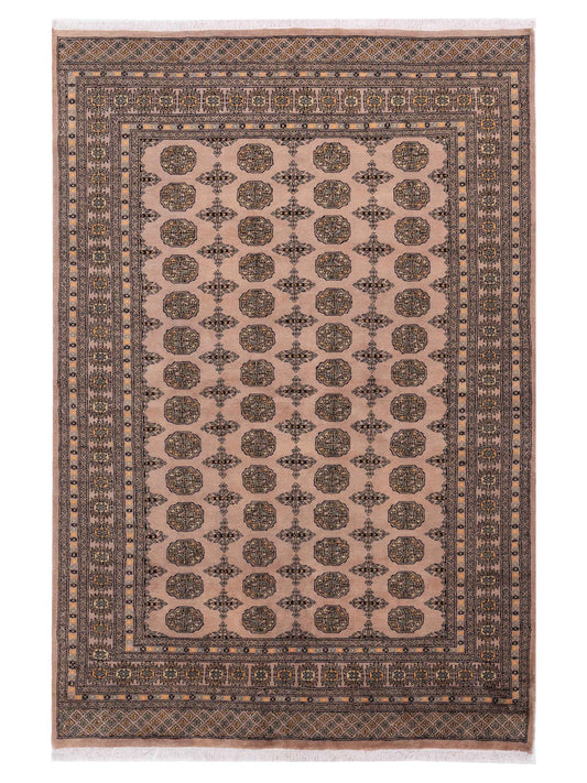 Nomad Bokhara 147918 Gold Traditional Hand Knotted Rug