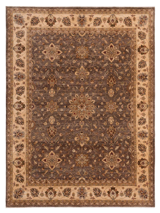 Rajpur Ghazani 148312 Brown Transitional Hand Knotted Rug