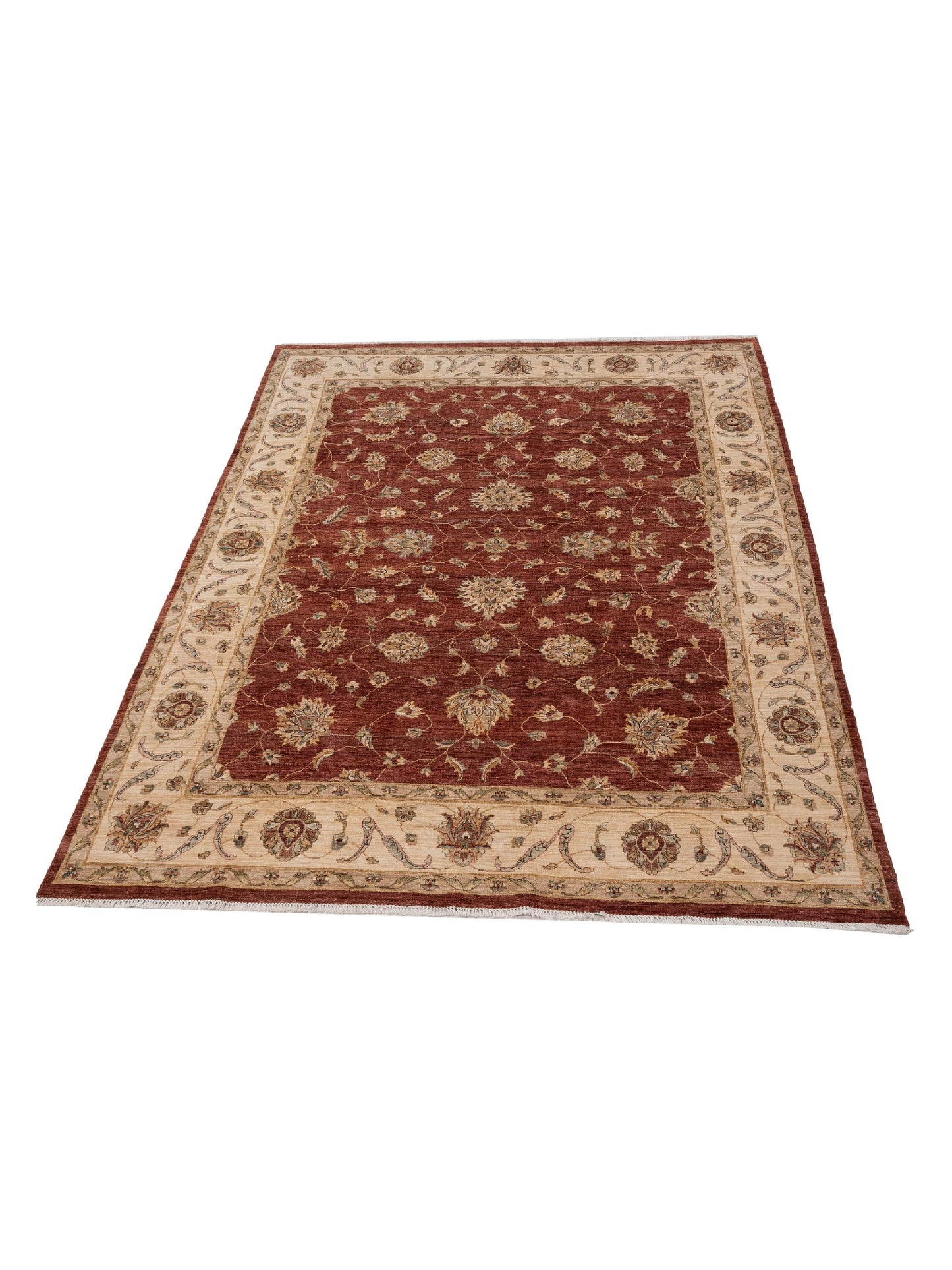 Rajpur Ghazani 148315 Rust Ivory Transitional Hand Knotted Rug